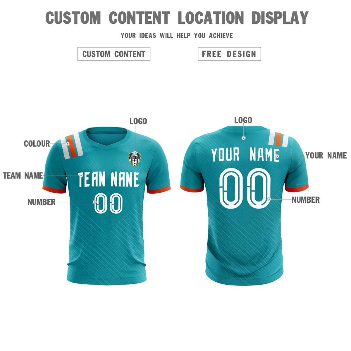 Custom Aqua Striped Sportswear Football Kit Jersey For Adults