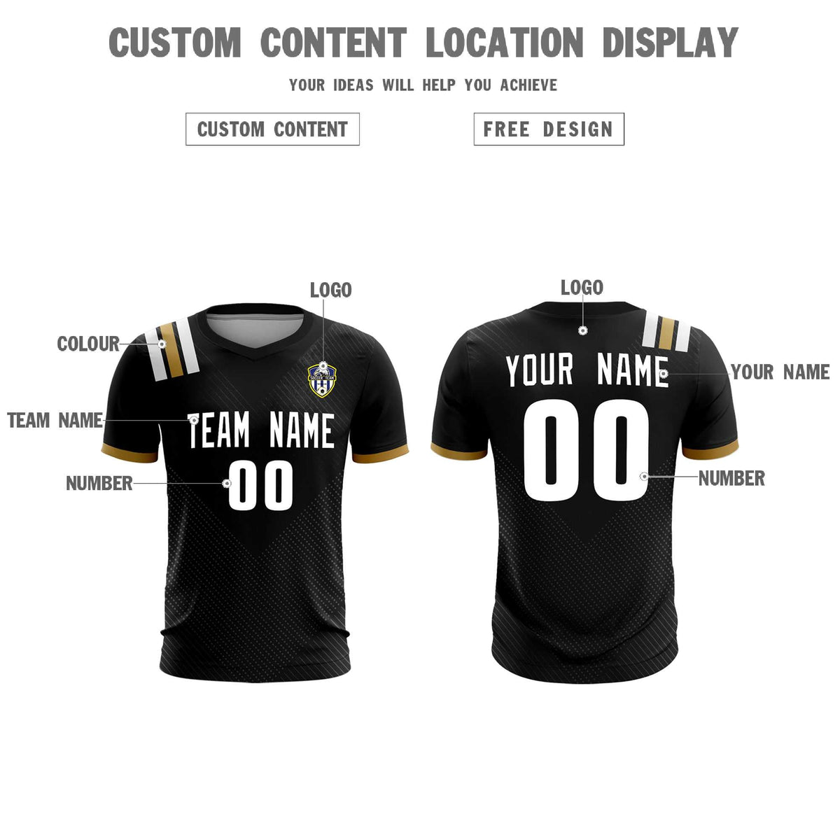 Custom Black Striped Sportswear Football Kit Jersey For Adults