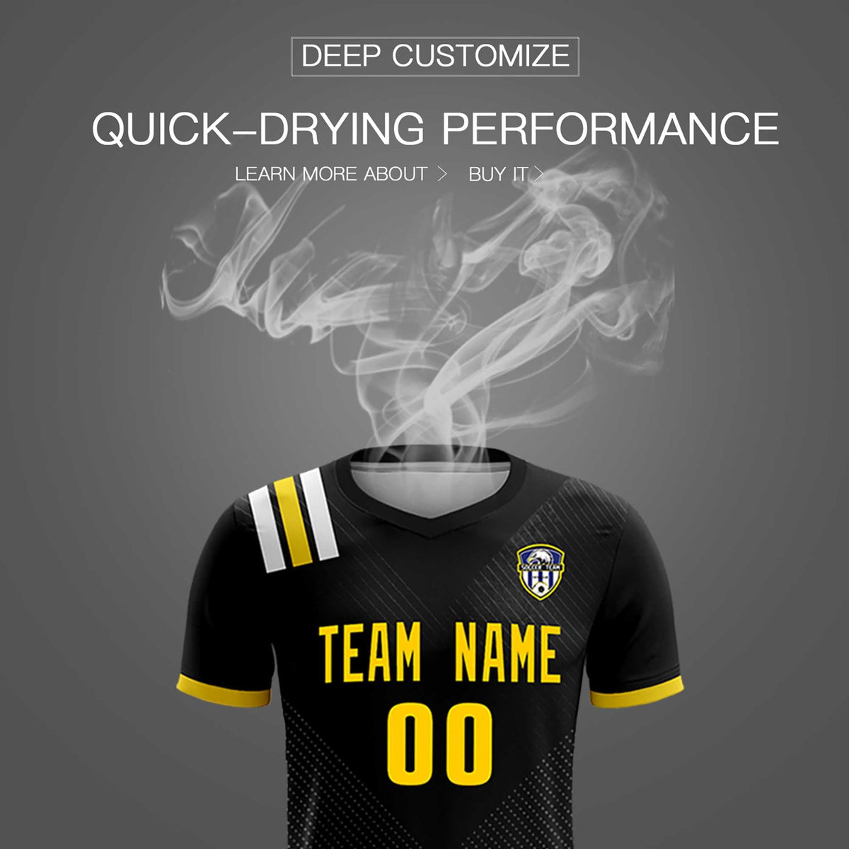 Custom Black Striped Sportswear Football Kit Jersey For Adults