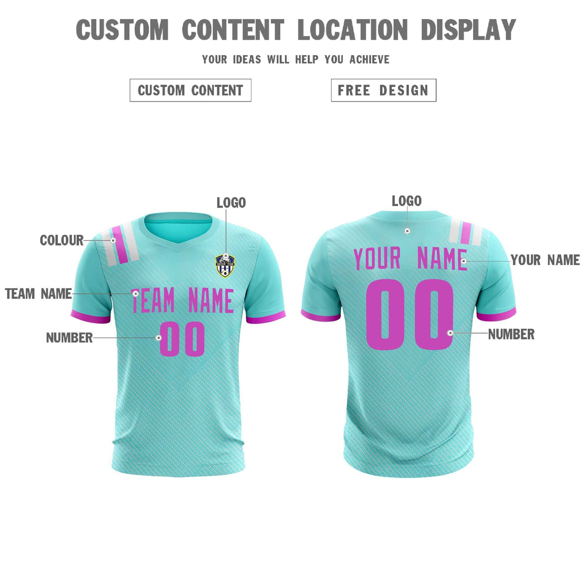 Custom Light Blue Striped Sportswear Football Kit Jersey For Adults