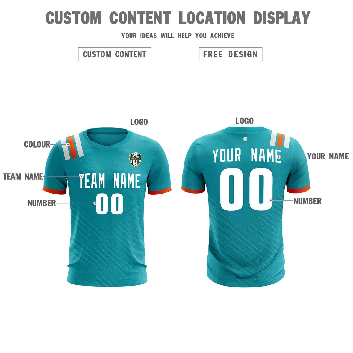 Custom Aqua Striped Sportswear Football Kit Jersey For Adults