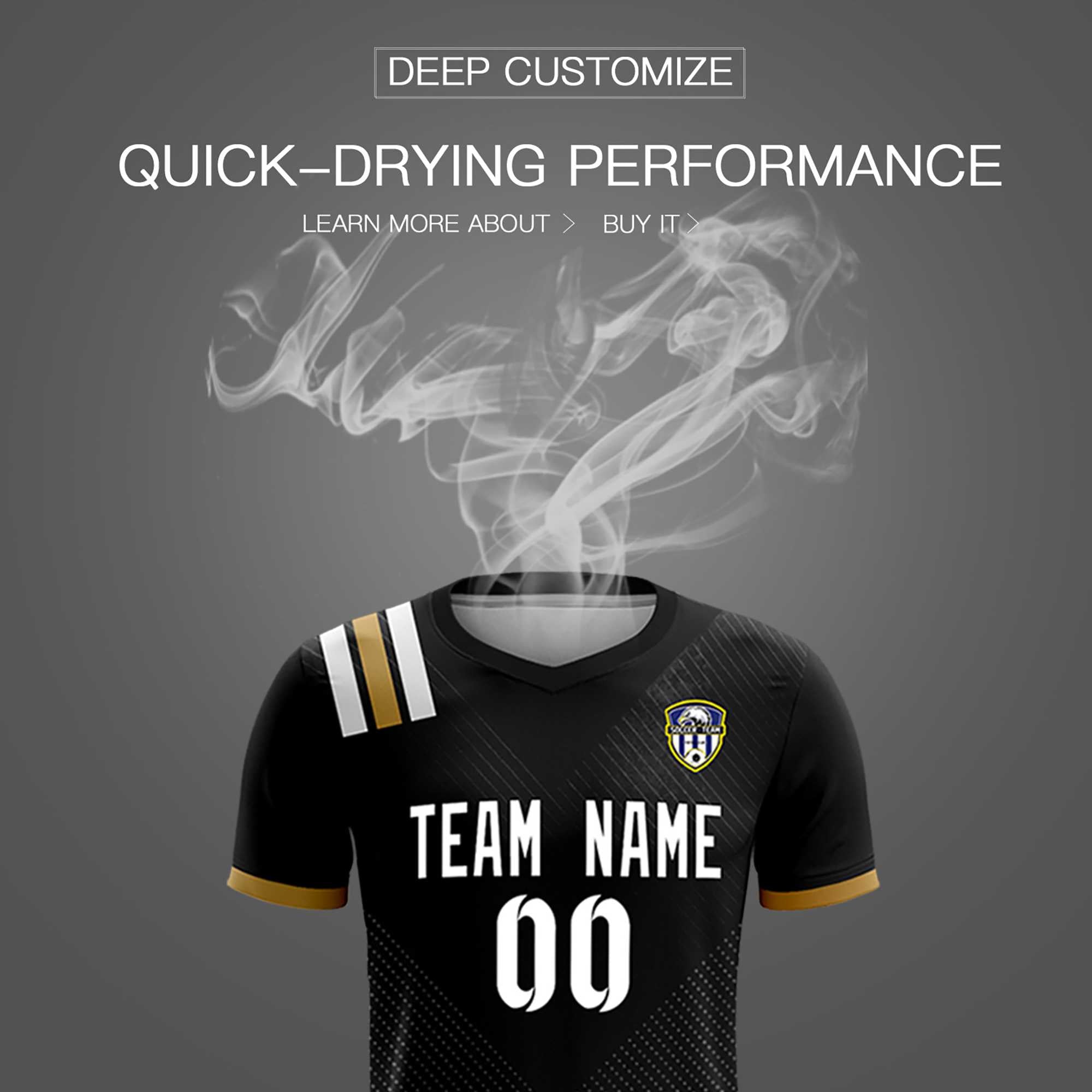 Custom Black Striped Sportswear Football Kit Jersey For Adults