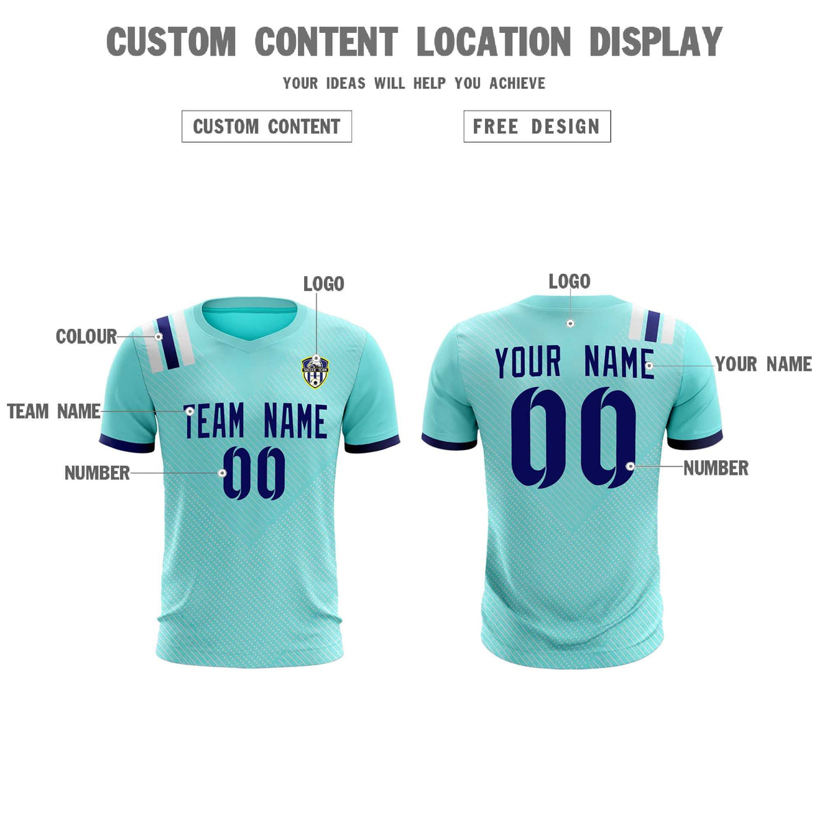 Custom Sky Blue Striped Sportswear Football Kit Jersey For Adults