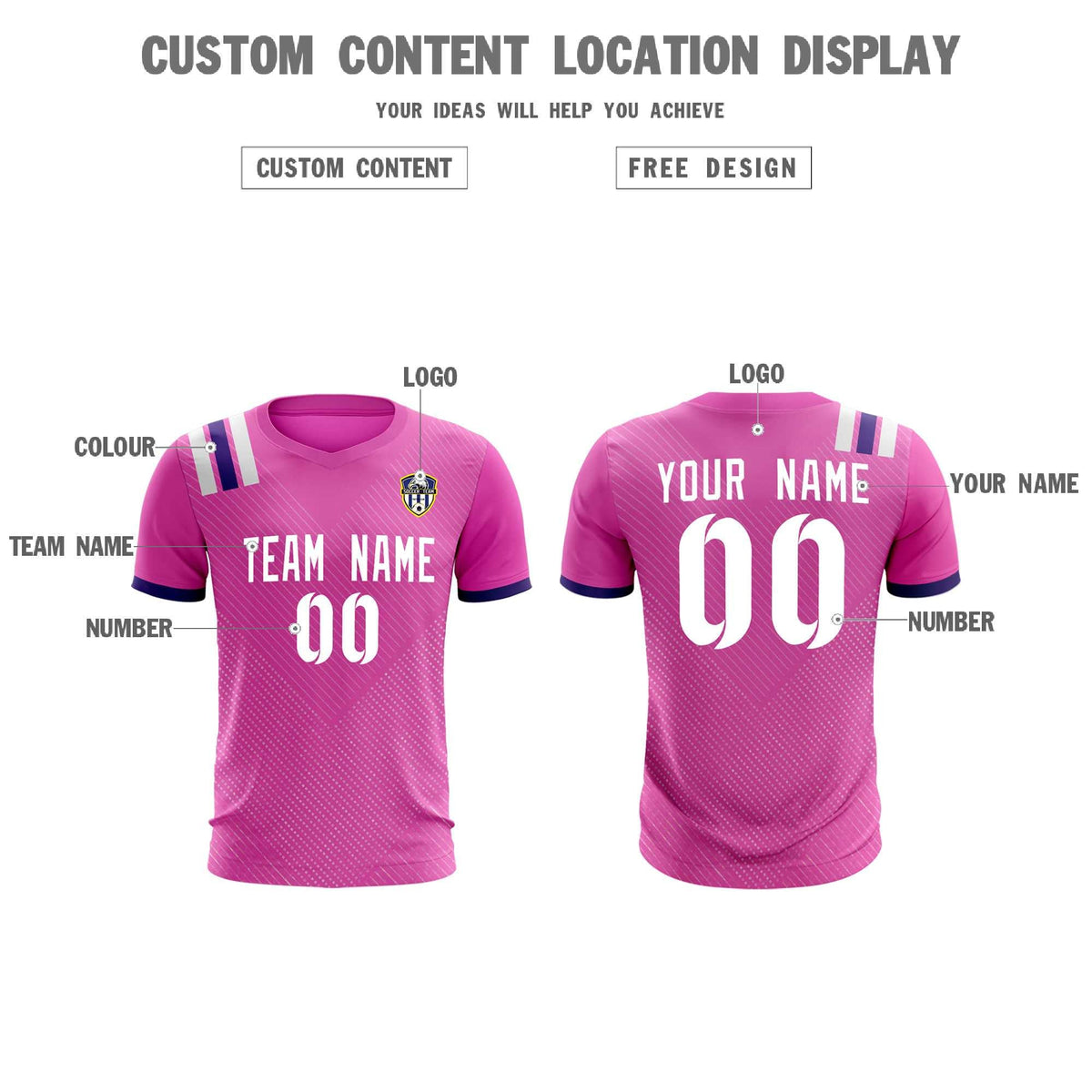 Custom Light Red Striped Sportswear Football Kit Jersey For Adults