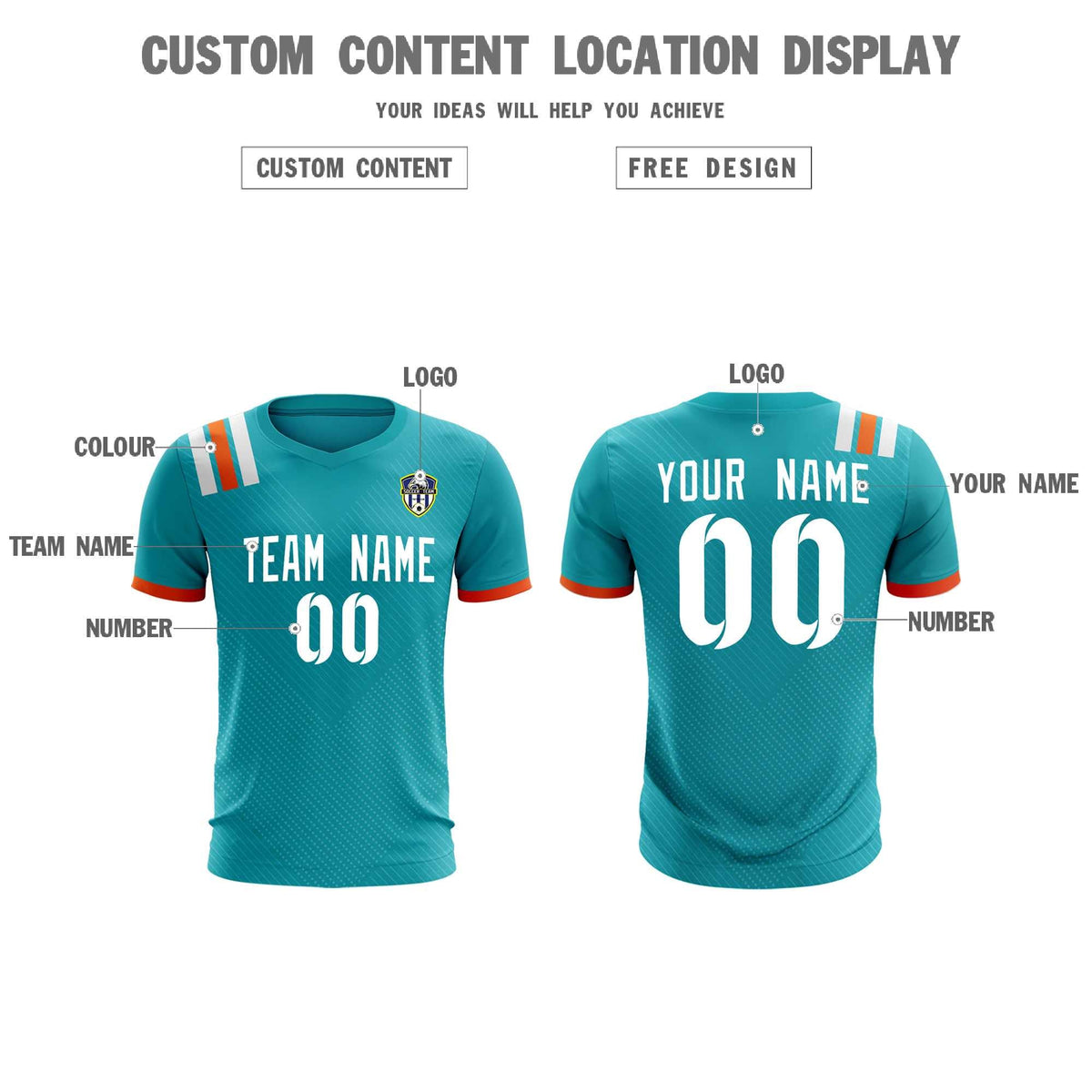Custom Aqua Striped Sportswear Football Kit Jersey For Adults