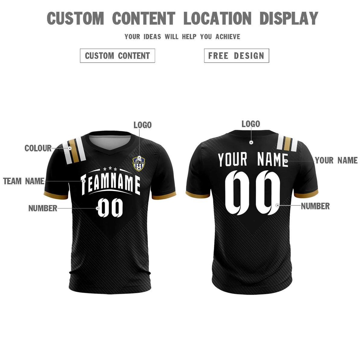 Custom Black Striped Sportswear Football Kit Jersey For Adults