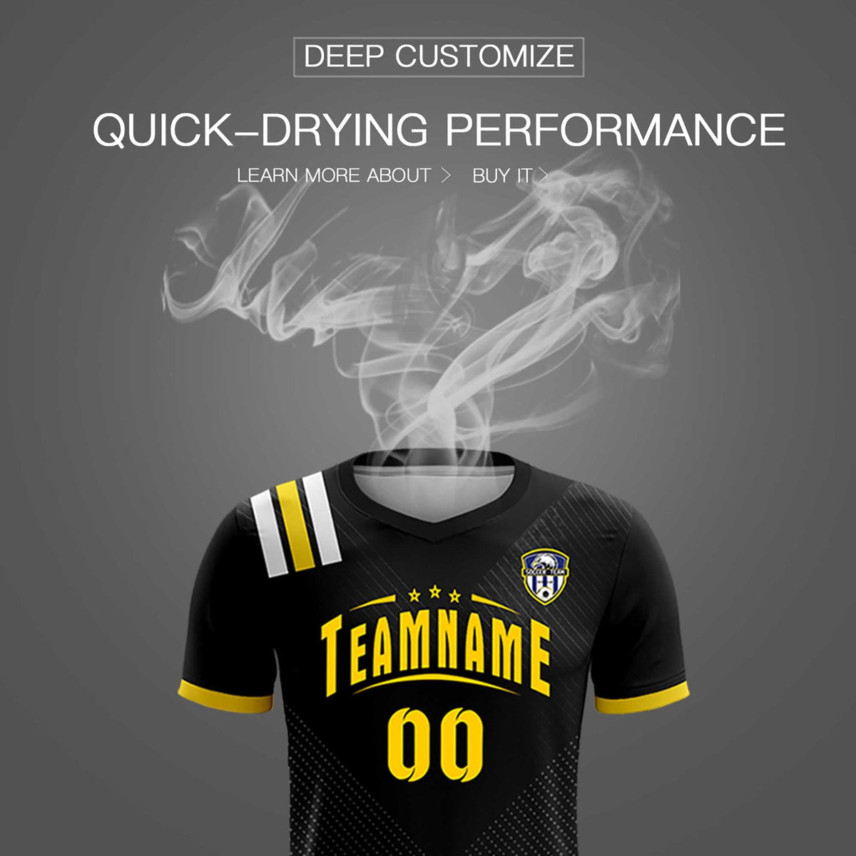 Custom Black Striped Sportswear Football Kit Jersey For Adults