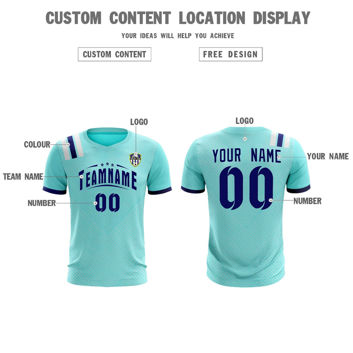 Custom Sky Blue Striped Sportswear Football Kit Jersey For Adults