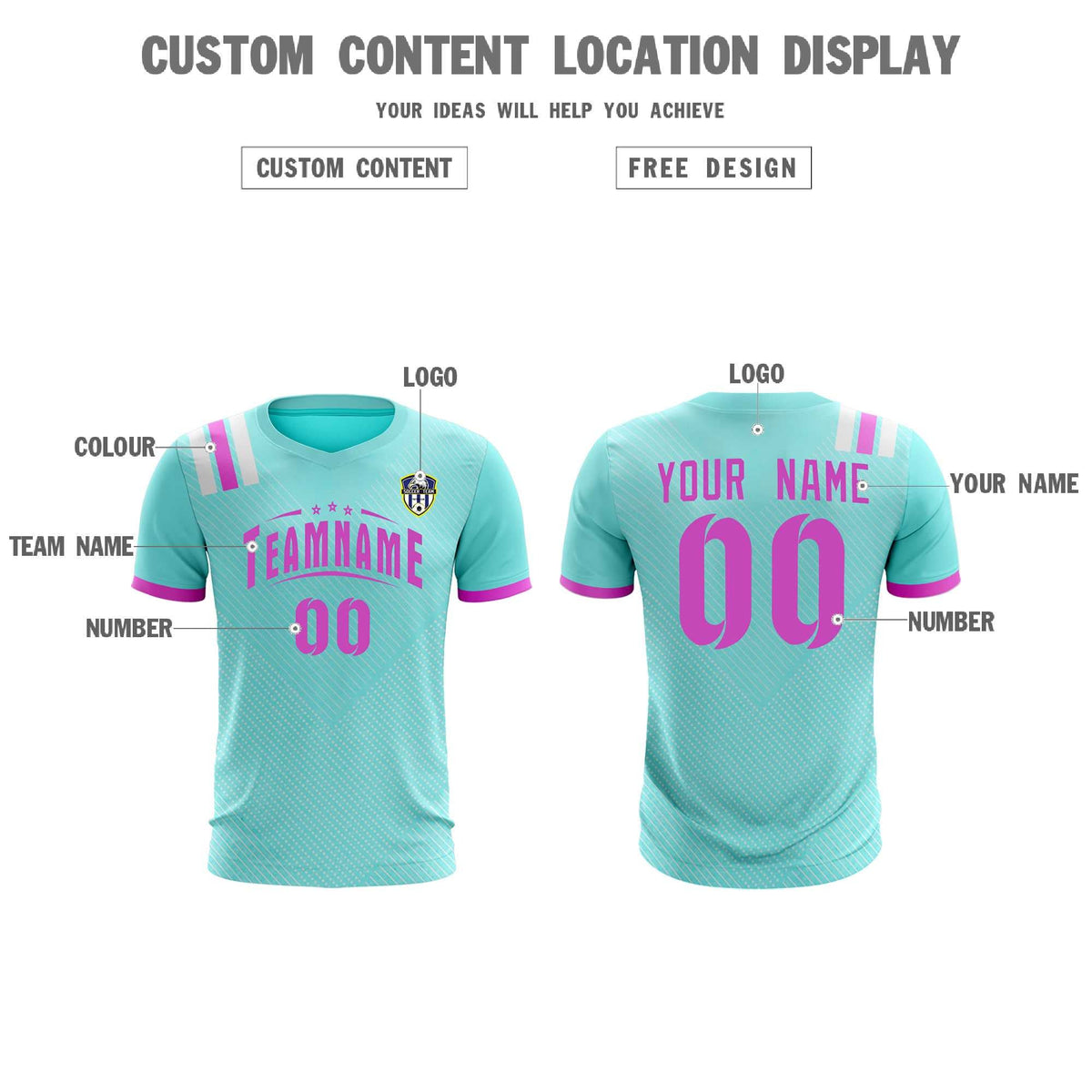 Custom Light Blue Striped Sportswear Football Kit Jersey For Adults