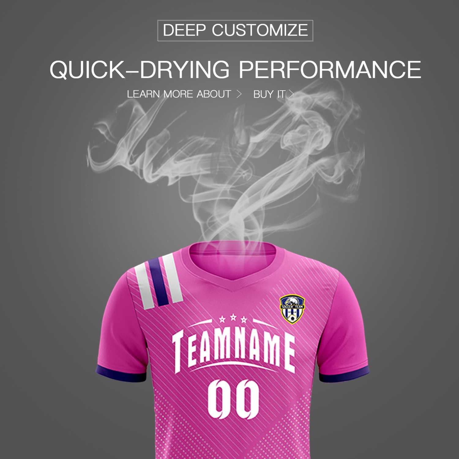 Custom Light Red Striped Sportswear Football Kit Jersey For Adults