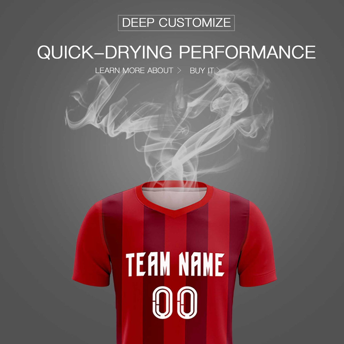 Custom Red Crimson Vertical Stripes Casual Outdoor Football Sets Jersey