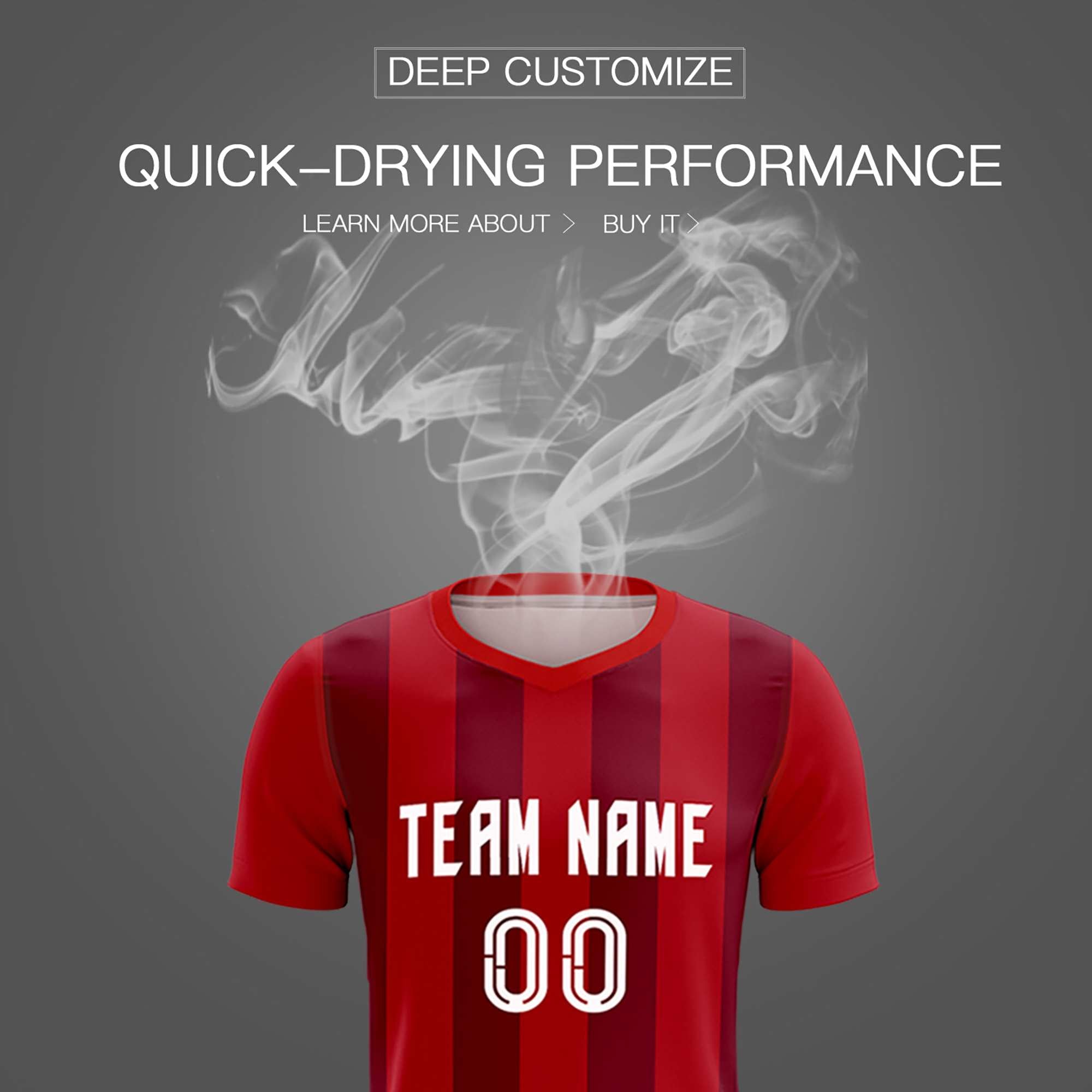 Custom Red Crimson Vertical Stripes Casual Outdoor Football Sets Jersey