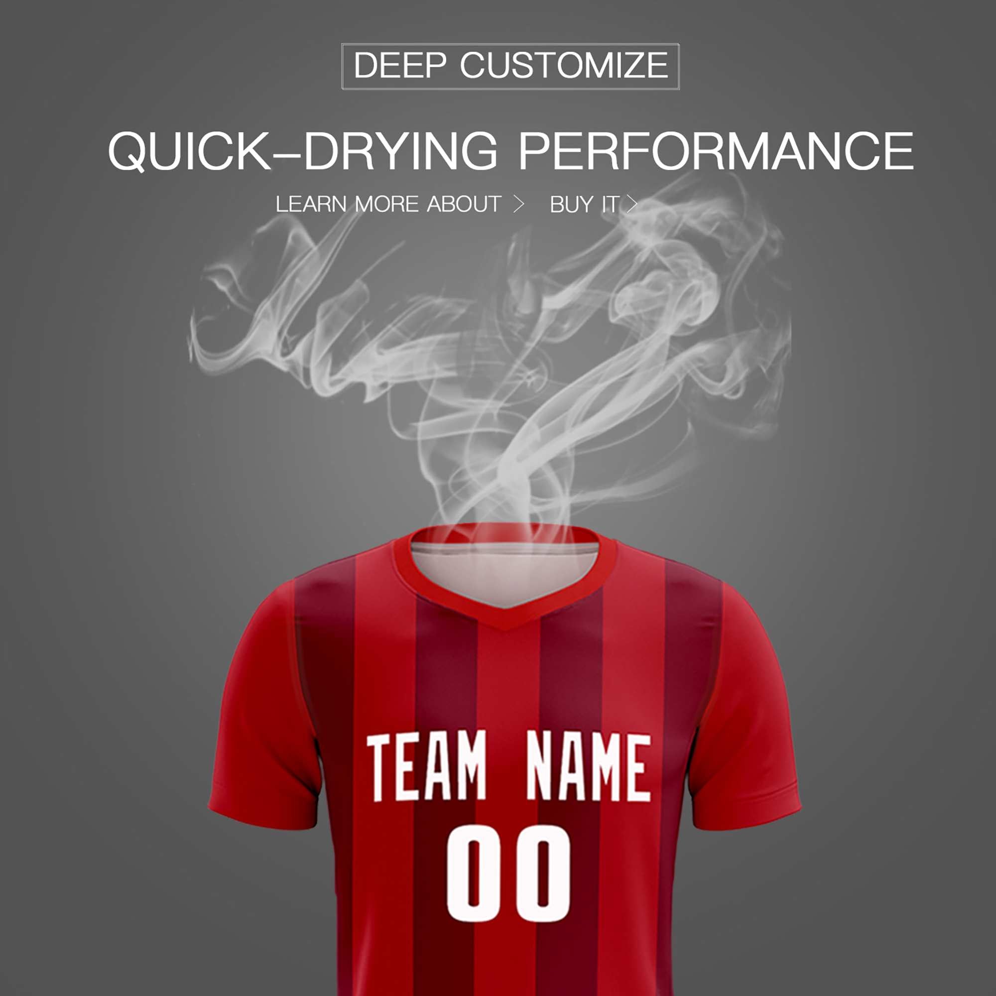 Custom Red Crimson Vertical Stripes Casual Outdoor Football Sets Jersey