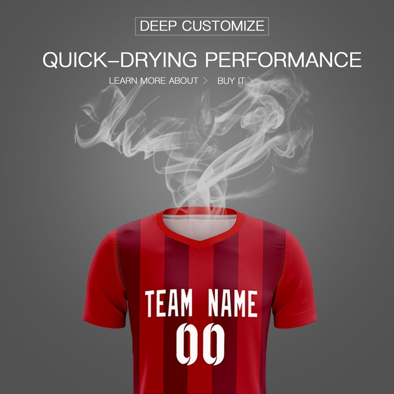 Custom Red Crimson Vertical Stripes Casual Outdoor Football Sets Jersey