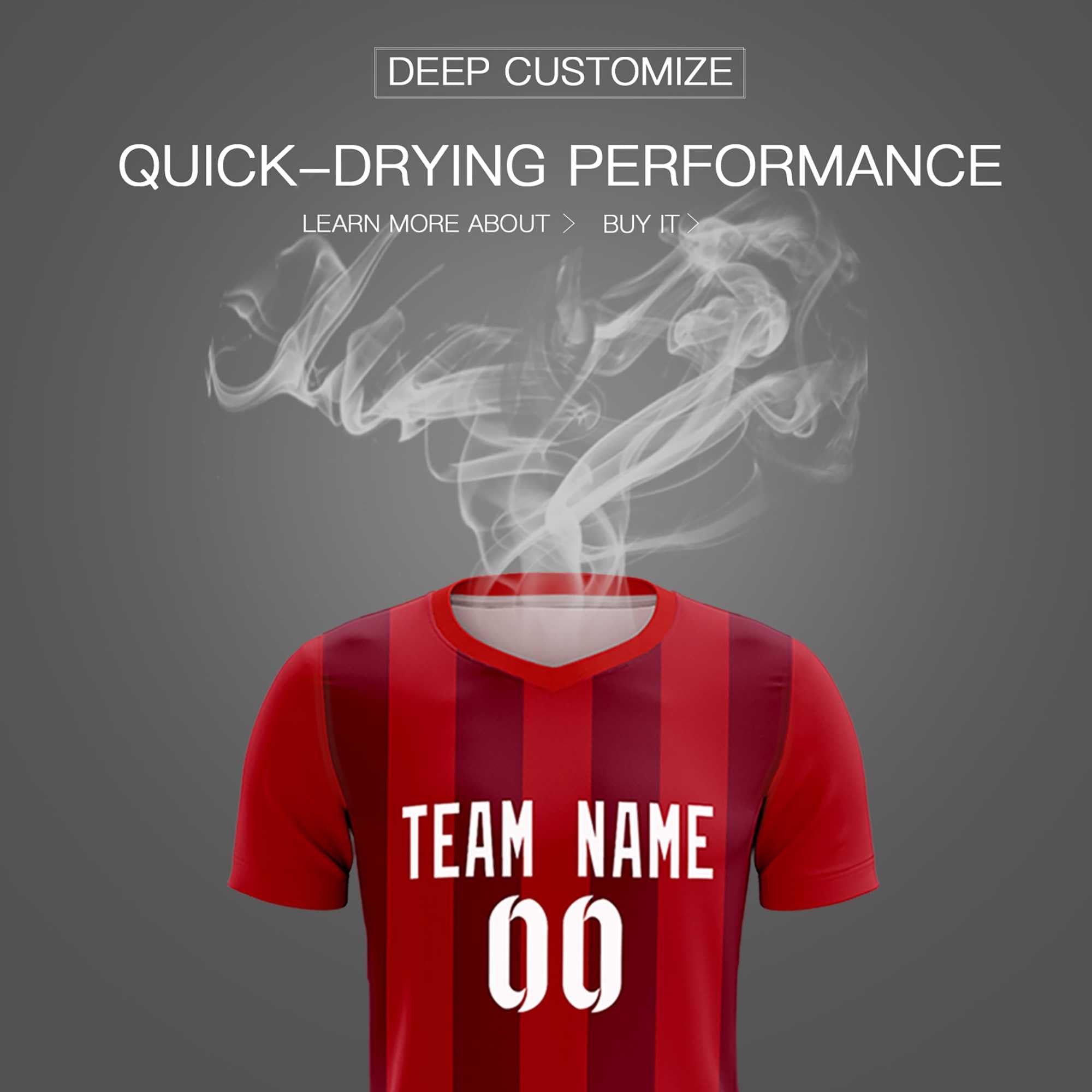 Custom Red Crimson Vertical Stripes Casual Outdoor Football Sets Jersey
