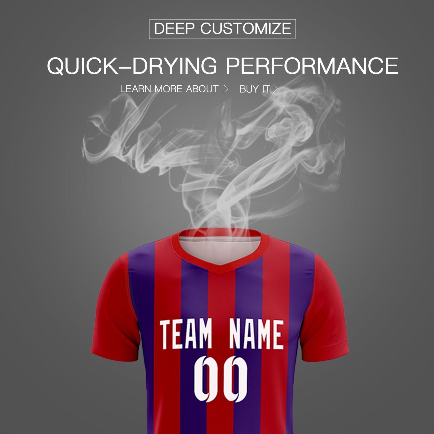 Custom Red Purple Vertical Stripes Casual Outdoor Football Kits Jersey
