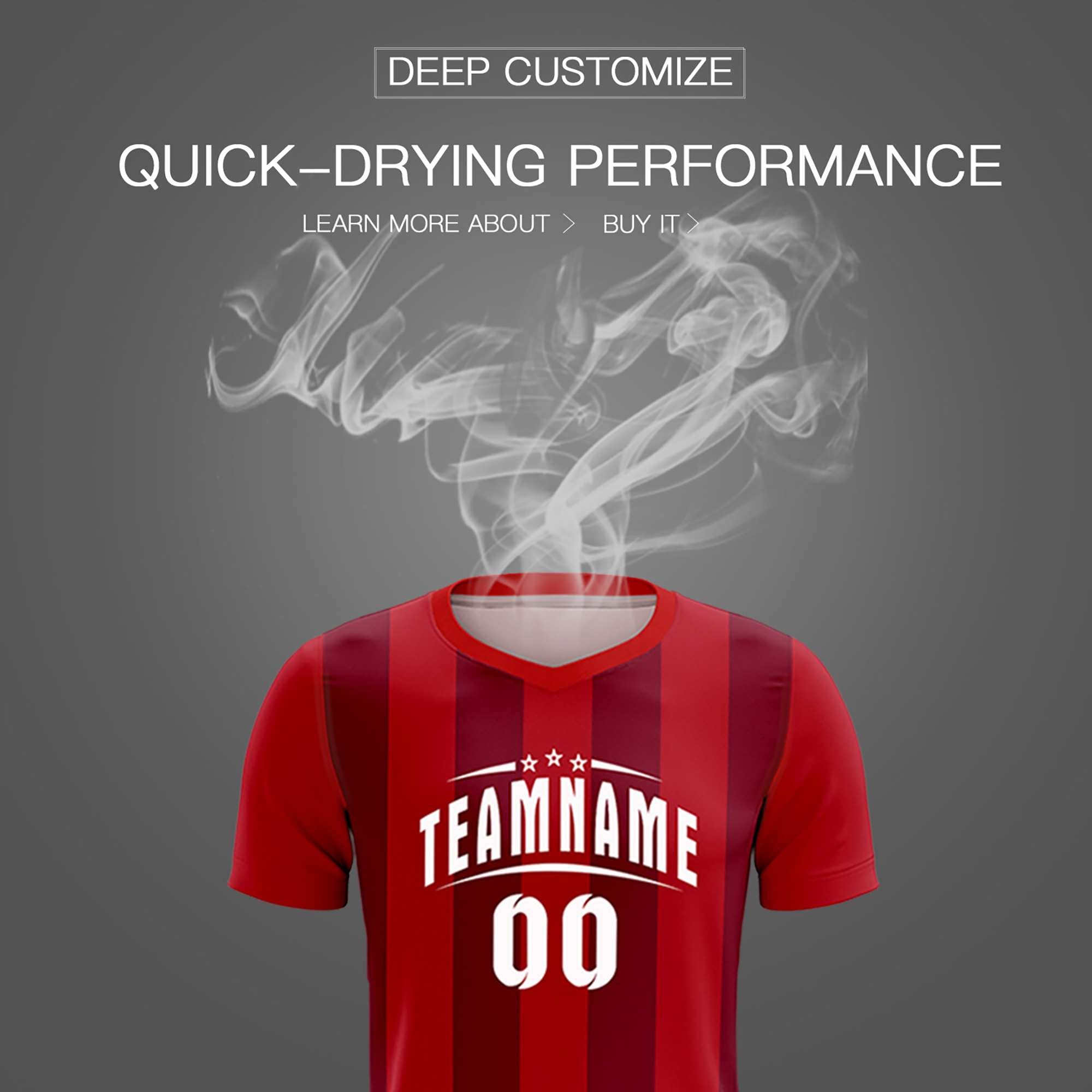 Custom Red Crimson Vertical Stripes Casual Outdoor Football Sets Jersey