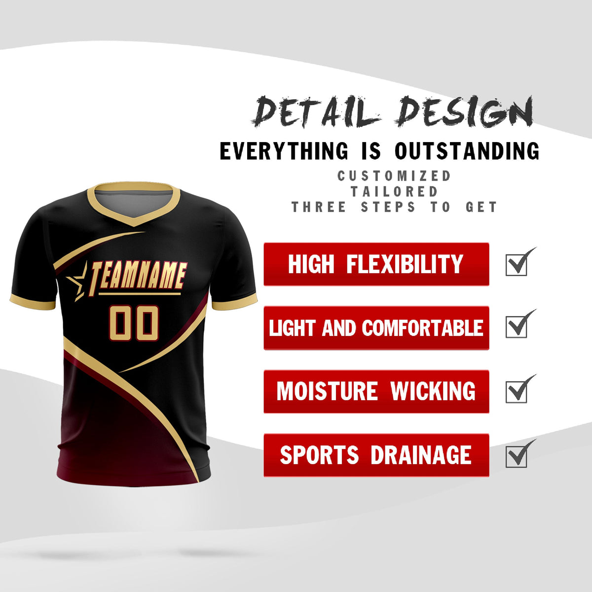 Custom Black Khaki Color Block Training Uniform For Men Soccer Sets Jersey