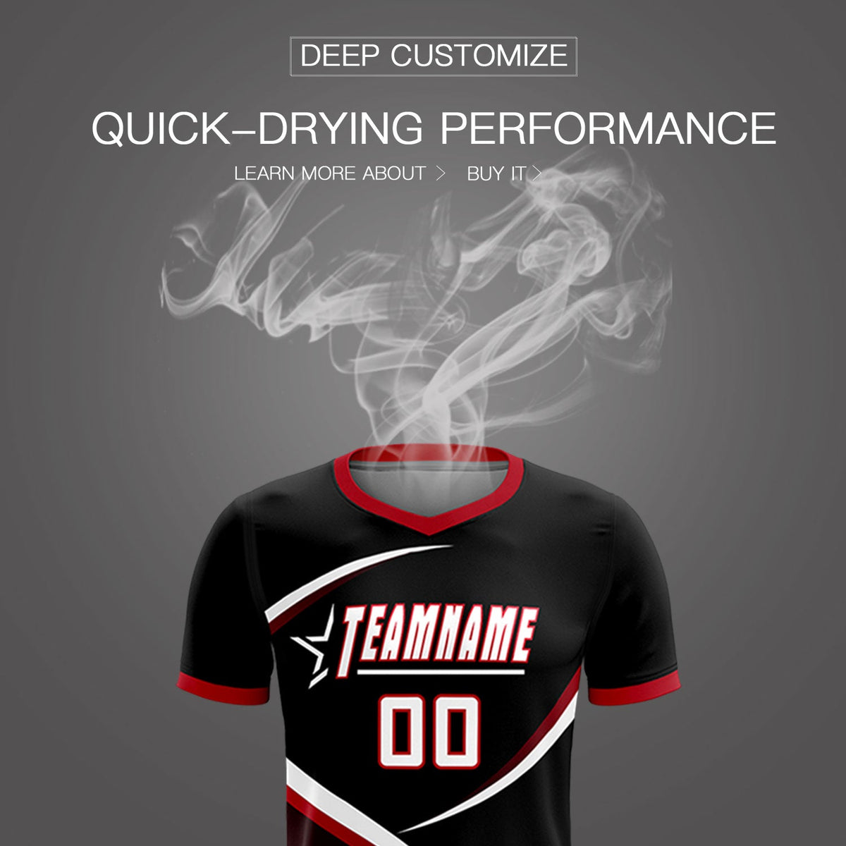 Custom Black Red Color Block Training Uniform For Men Soccer Sets Jersey