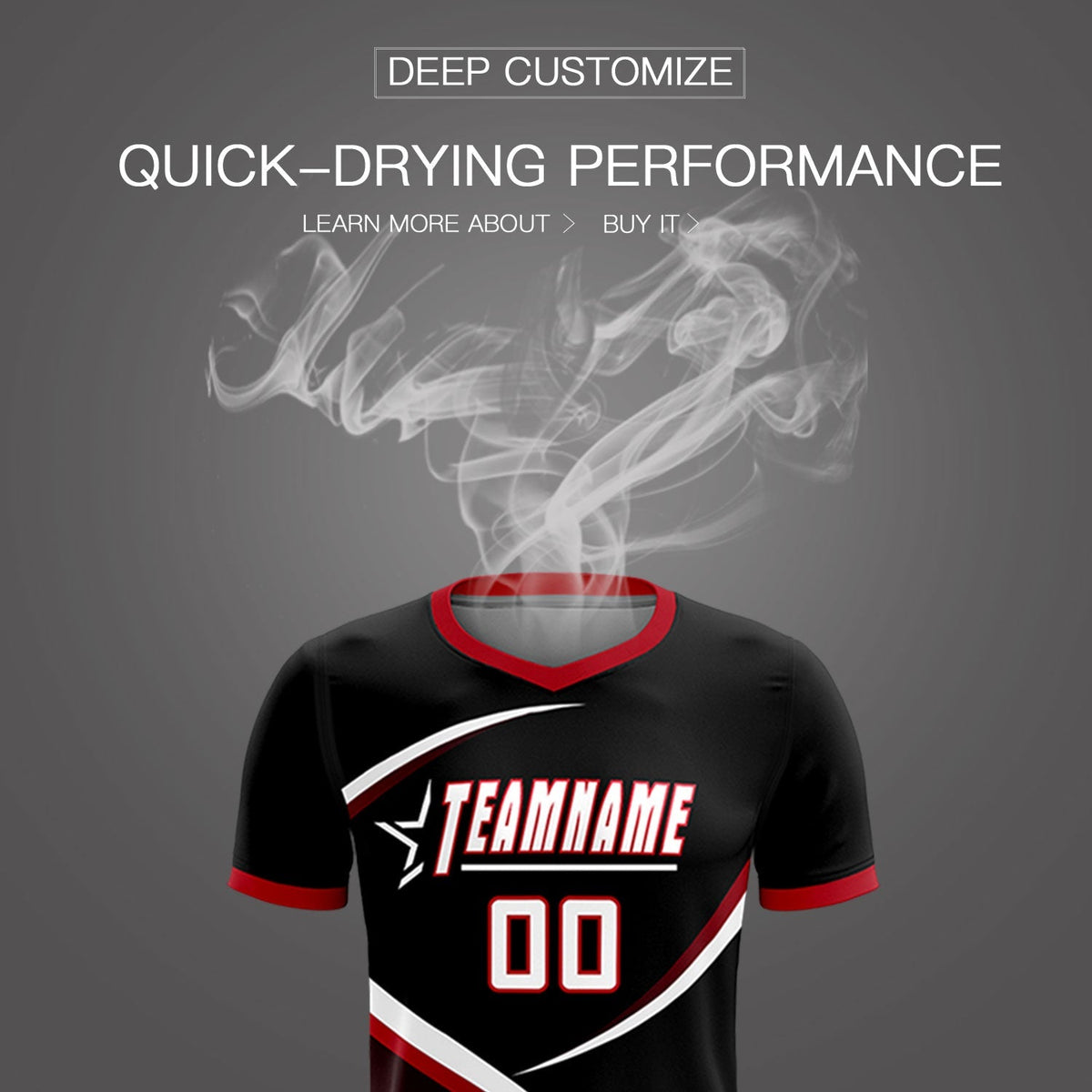 Custom Black Red Color Block Training Uniform For Men Soccer Sets Jersey