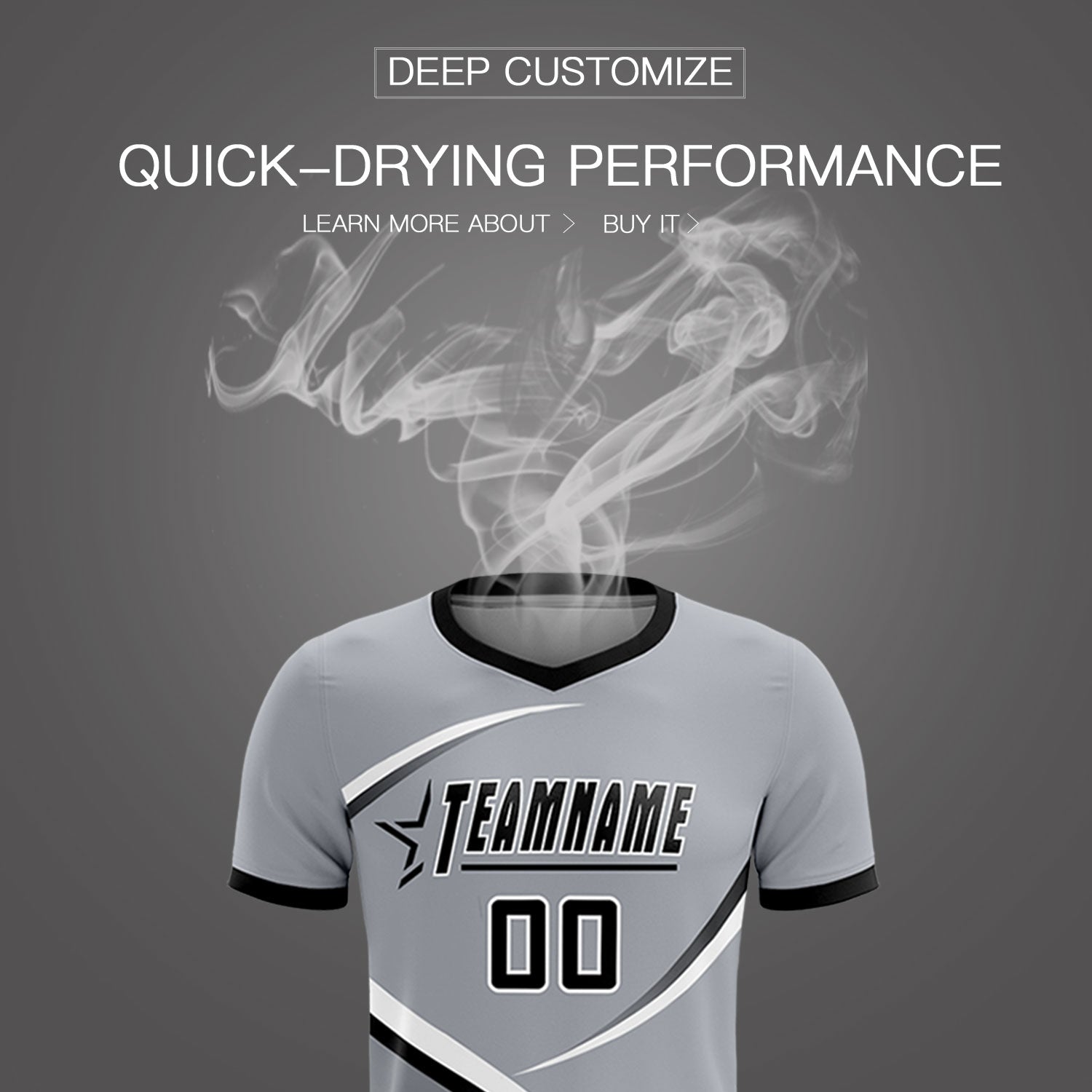 Custom Gray Black Color Block Training Uniform For Men Soccer Sets Jersey