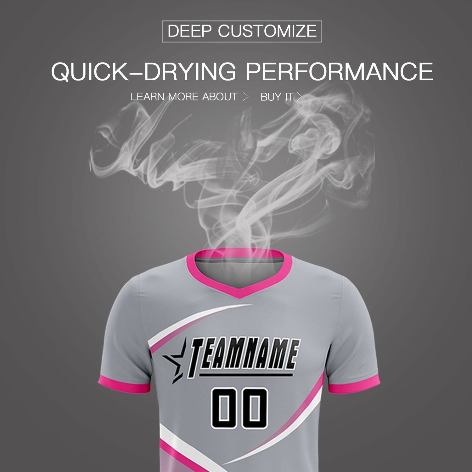 Custom Gray Pink Color Block Training Uniform For Men Soccer Sets Jersey