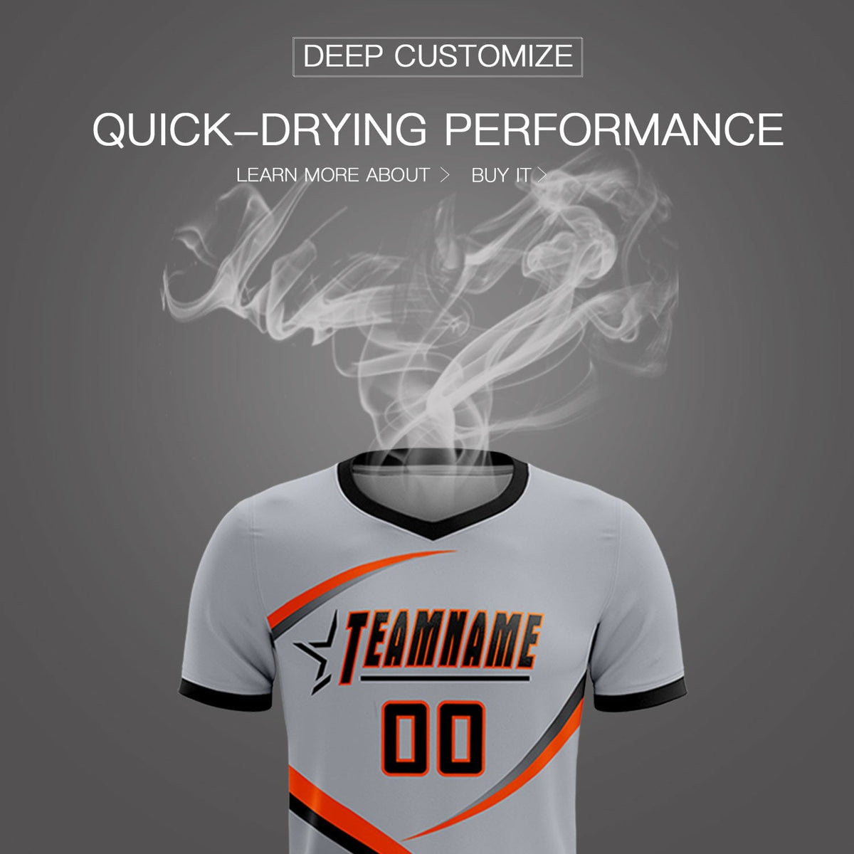 Custom Gray Black Color Block Training Uniform For Men Football Kits Jersey