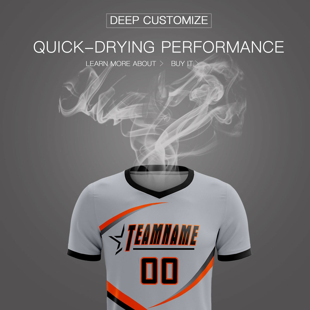 Custom Gray Black Color Block Training Uniform For Men Football Kits Jersey
