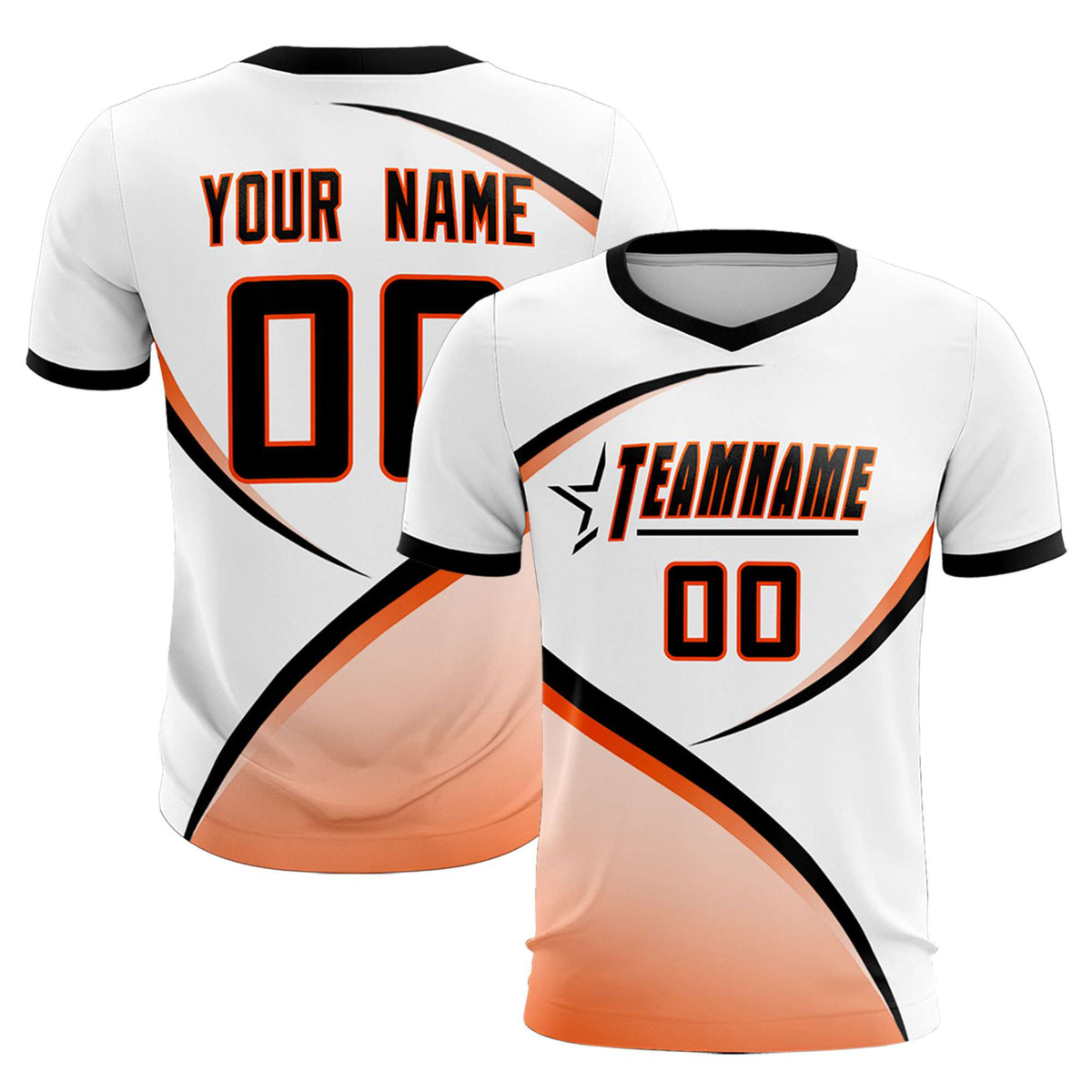 Custom White Black Color Block Training Uniform For Men Football Kits Jersey
