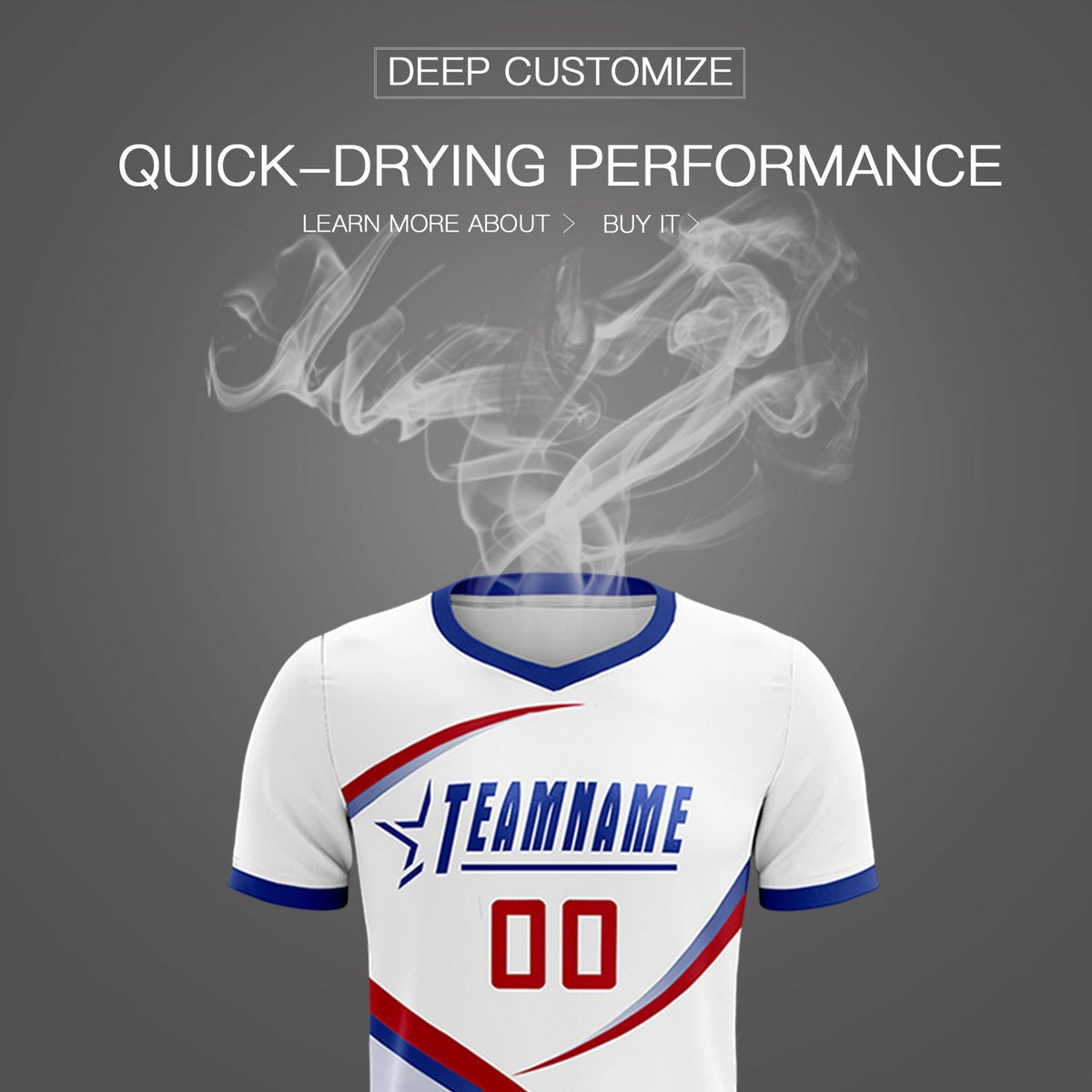 Custom White Royal Color Block Training Uniform For Men Football Kits Jersey