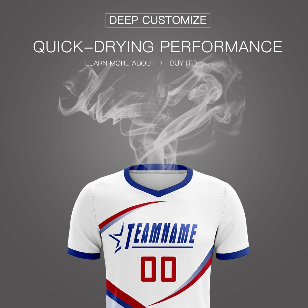 Custom White Royal Color Block Training Uniform For Men Football Kits Jersey