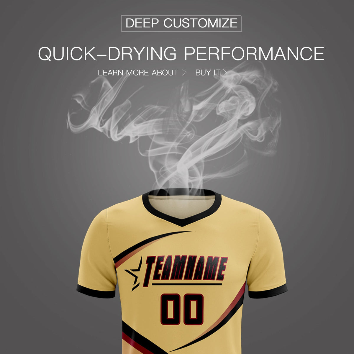 Custom Khaki Black Color Block Training Uniform For Men Football Kits Jersey