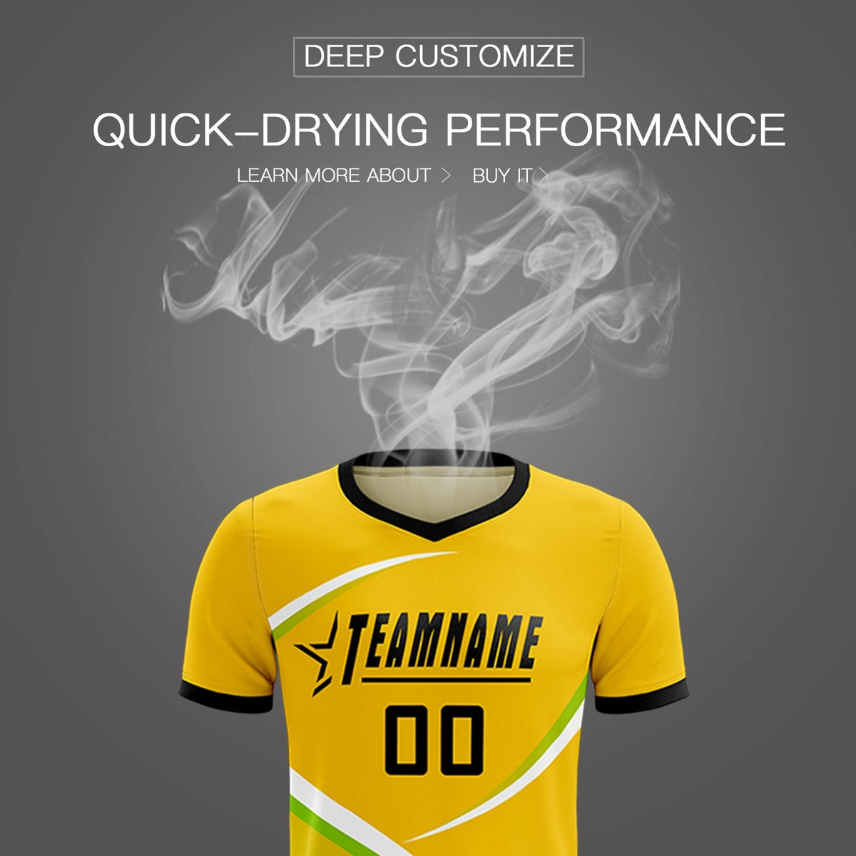 Custom Gold Black Color Block Training Uniform For Men Soccer Sets Jersey