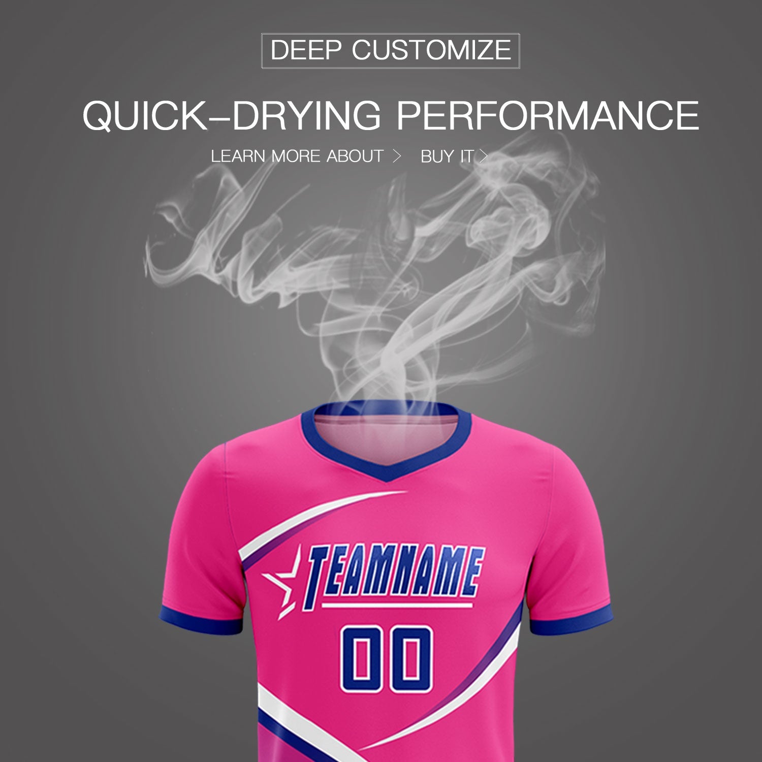 Custom Pink Royal Color Block Training Uniform For Men Soccer Sets Jersey