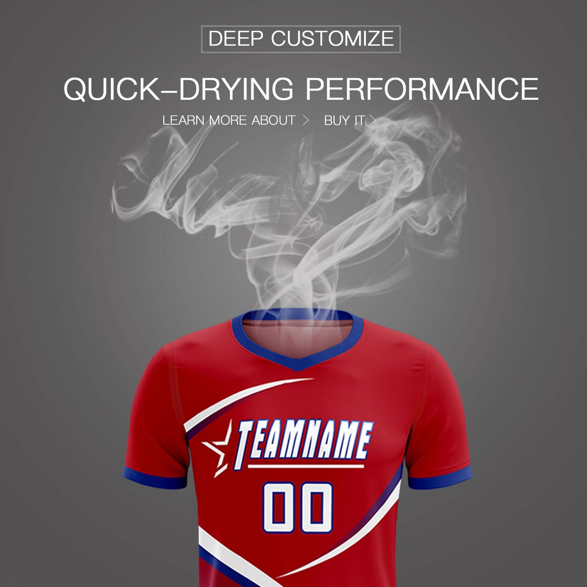 Custom Red Royal Color Block Training Uniform For Men Football Kits Jersey