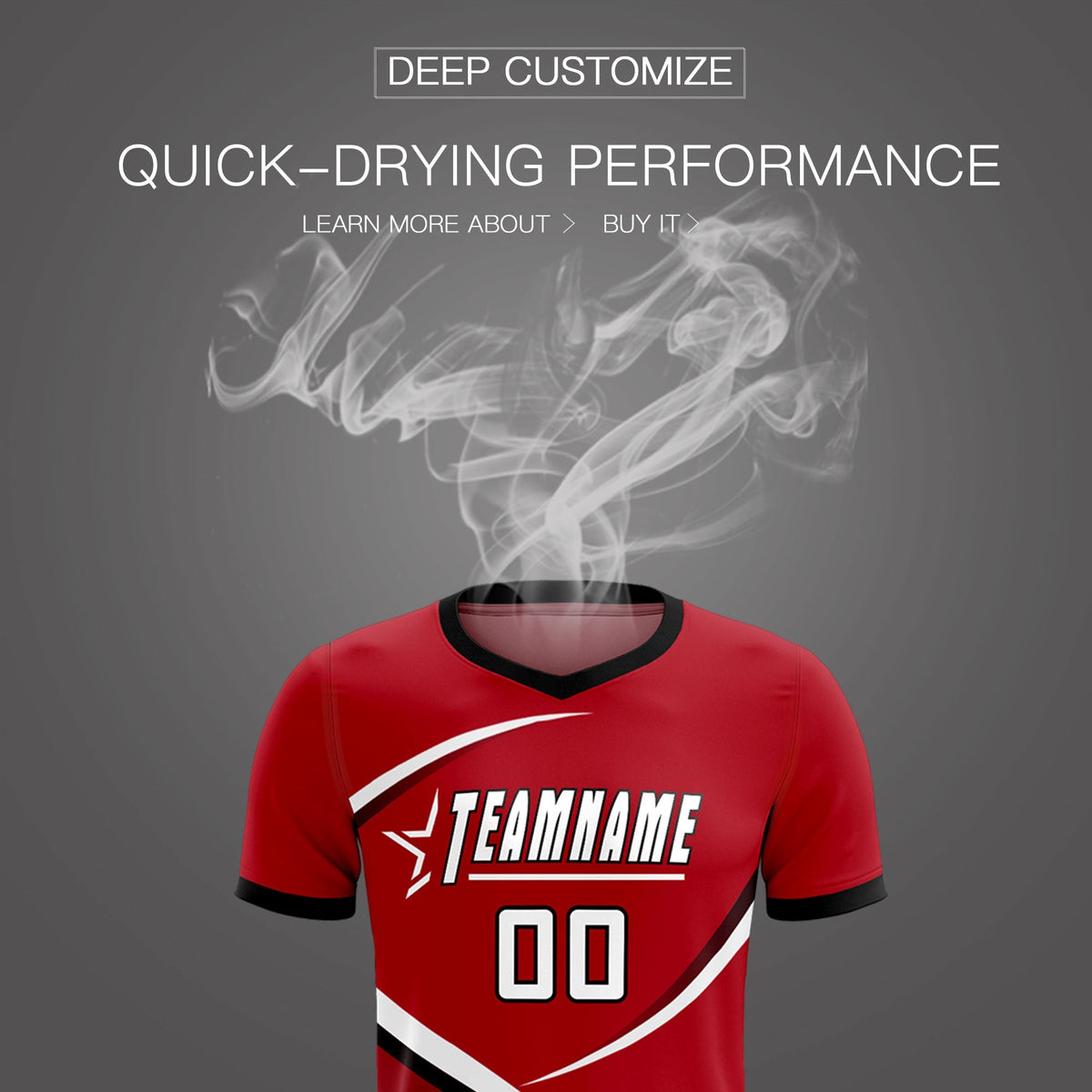 Custom Red Black Color Block Training Uniform For Men Football Kits Jersey