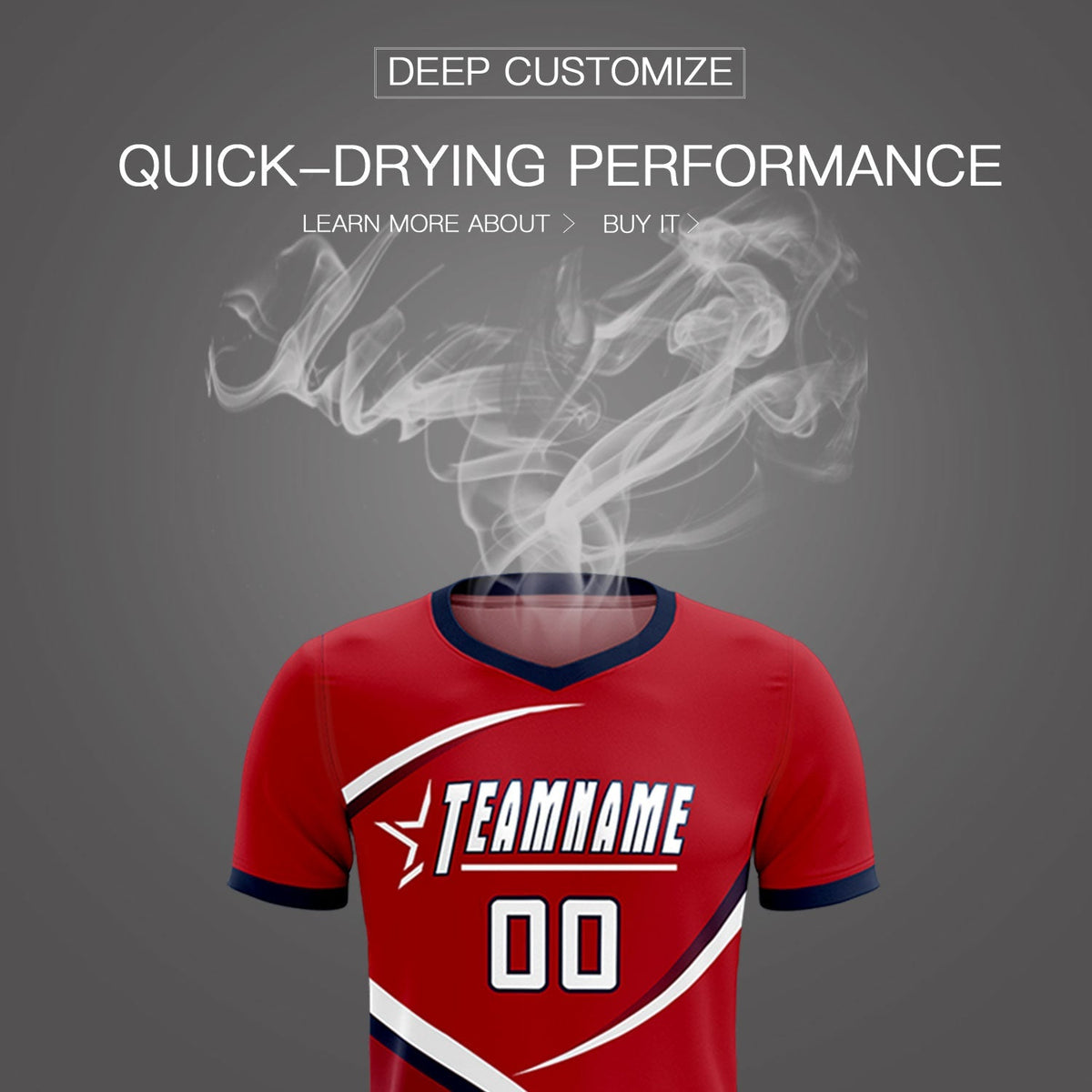 Custom Red Navy Color Block Training Uniform For Men Football Kits Jersey