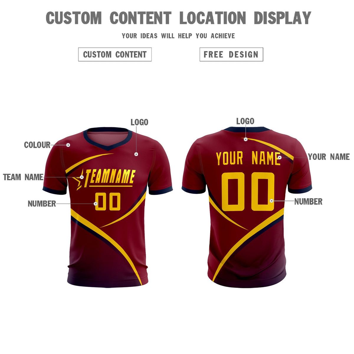 Custom Crimson Navy Color Block Training Uniform For Men Football Kits Jersey