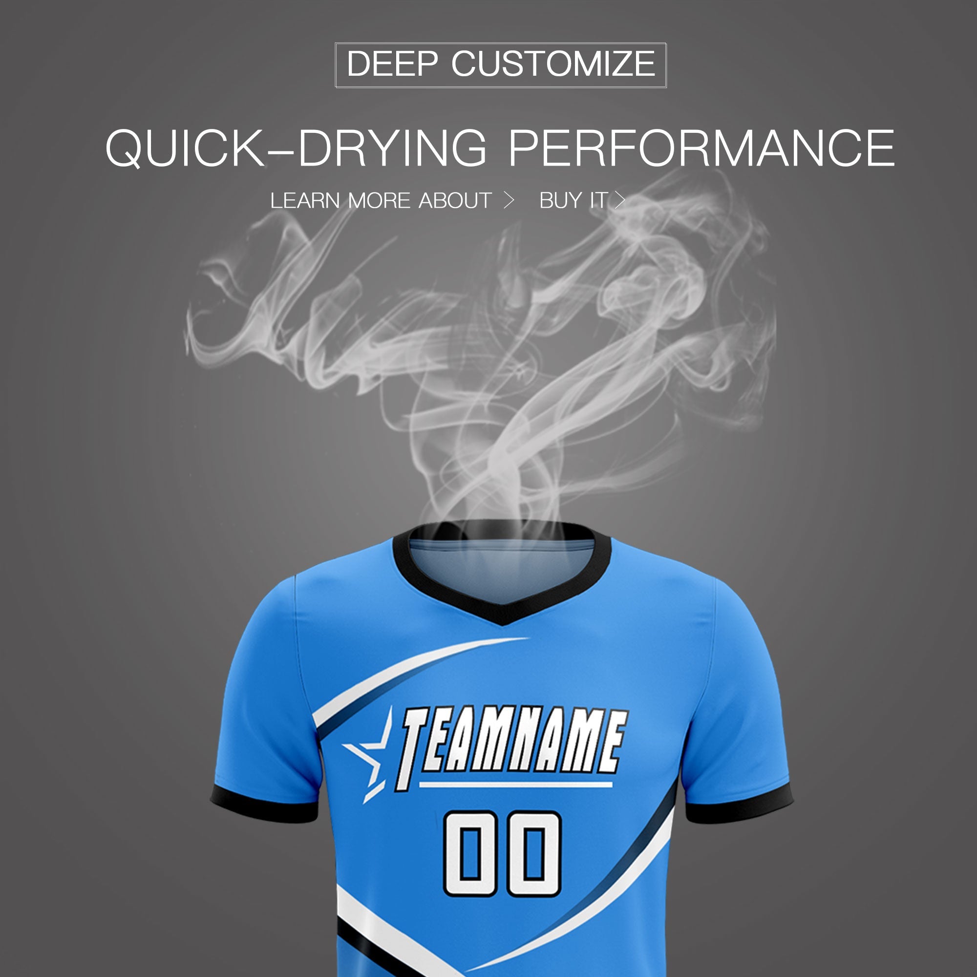 Custom Powder Blue Navy Color Block Training Uniform For Men Soccer Sets Jersey