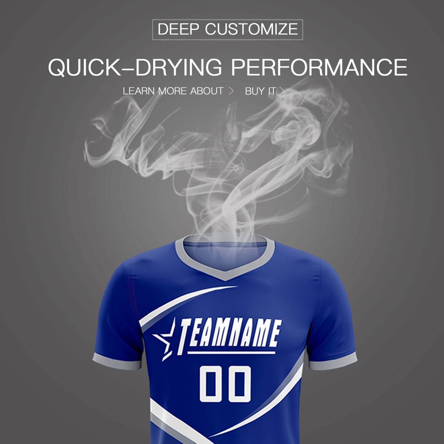 Custom Royal Gray Color Block Training Uniform For Men Soccer Sets Jersey