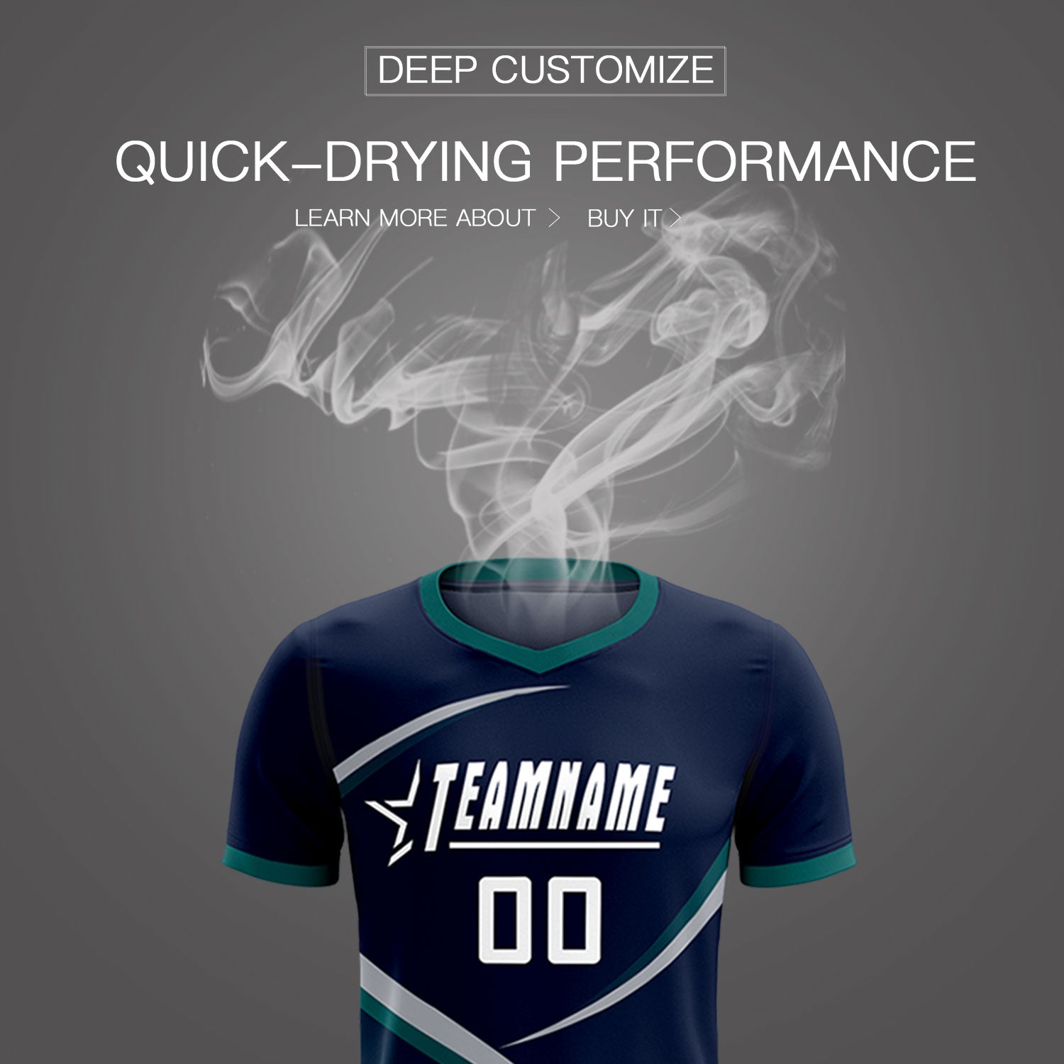 Custom Navy Aqua Color Block Training Uniform For Men Soccer Sets Jersey
