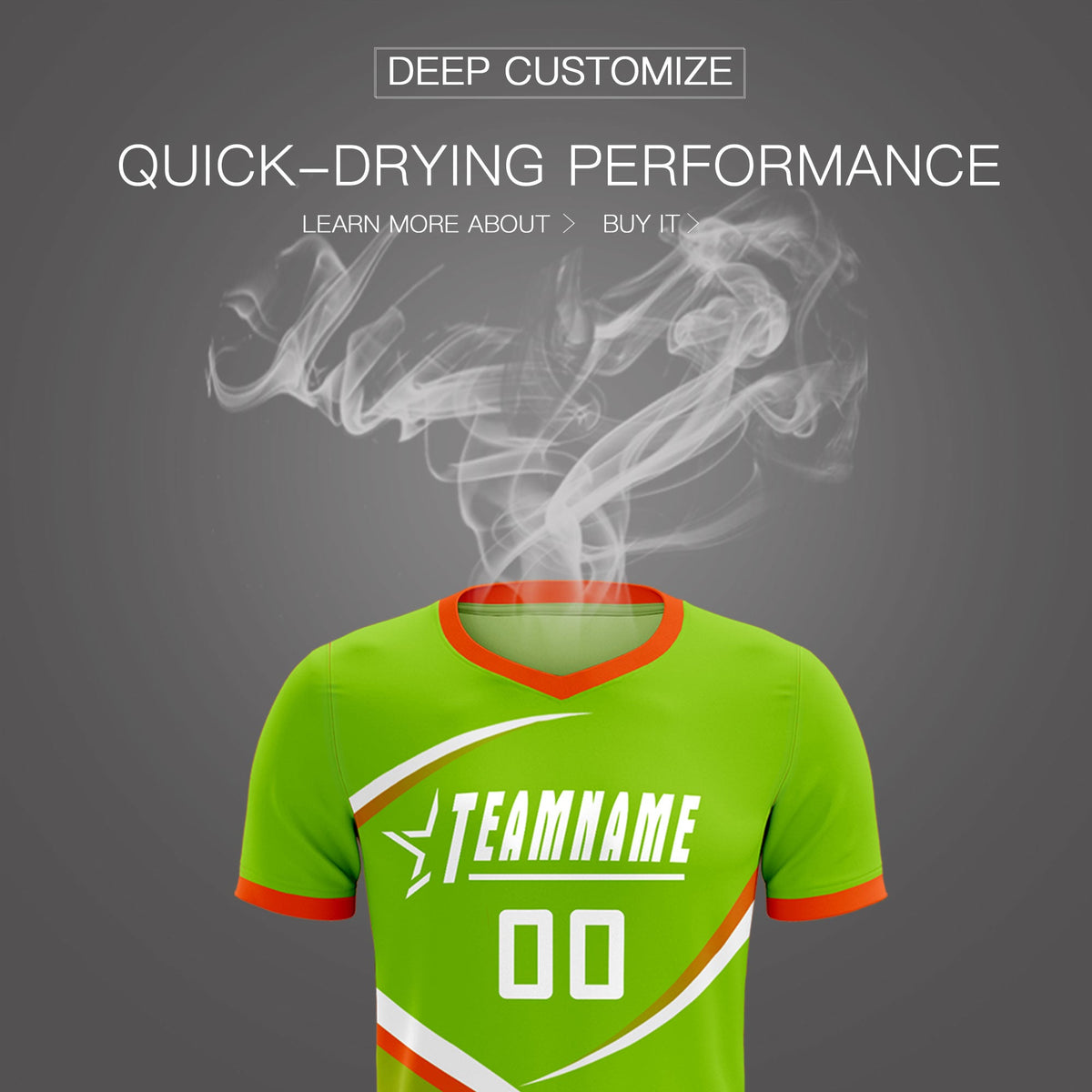 Custom Neon Green Orange Color Block Training Uniform For Men Soccer Sets Jersey