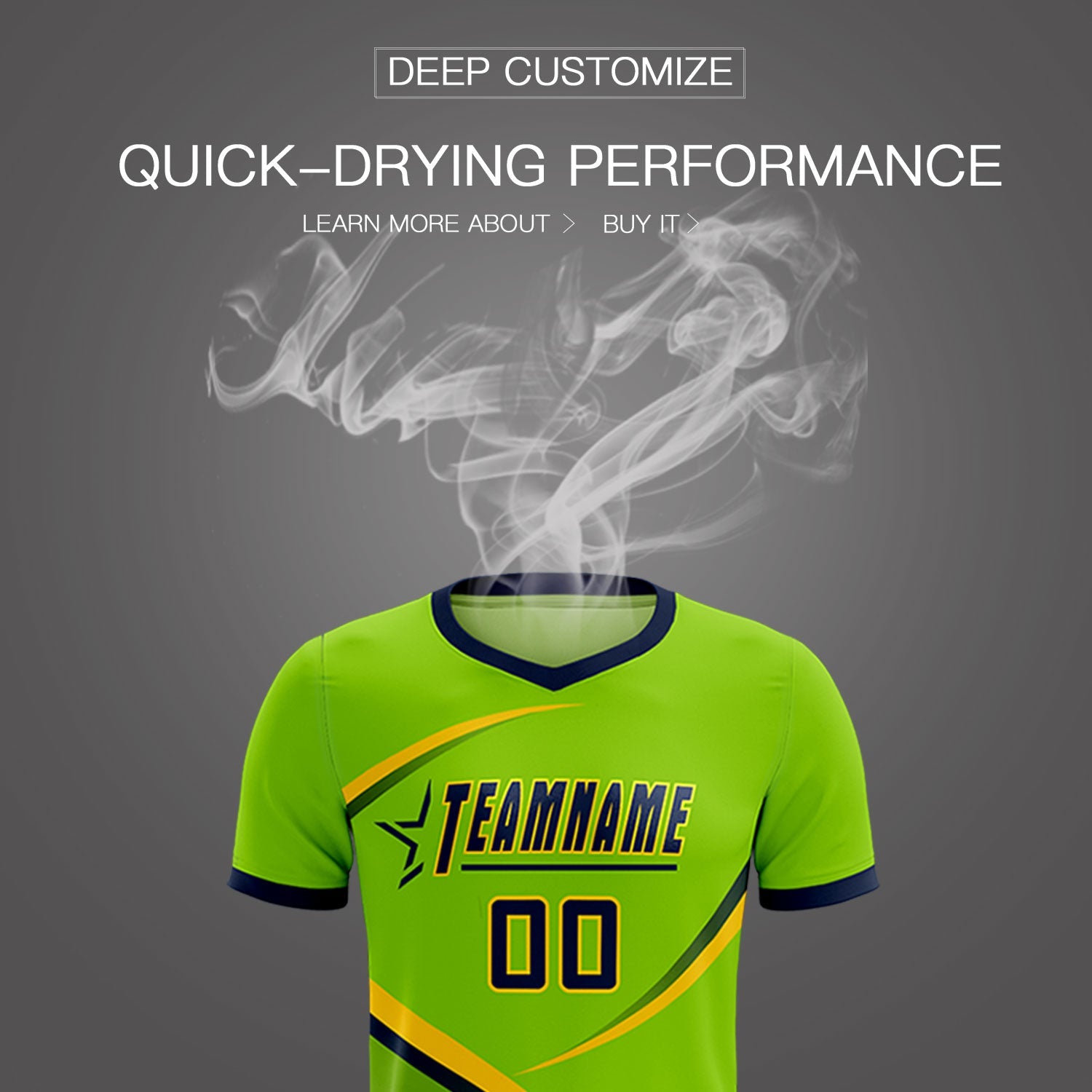 Custom Neon Green Navy Color Block Training Uniform For Men Soccer Sets Jersey