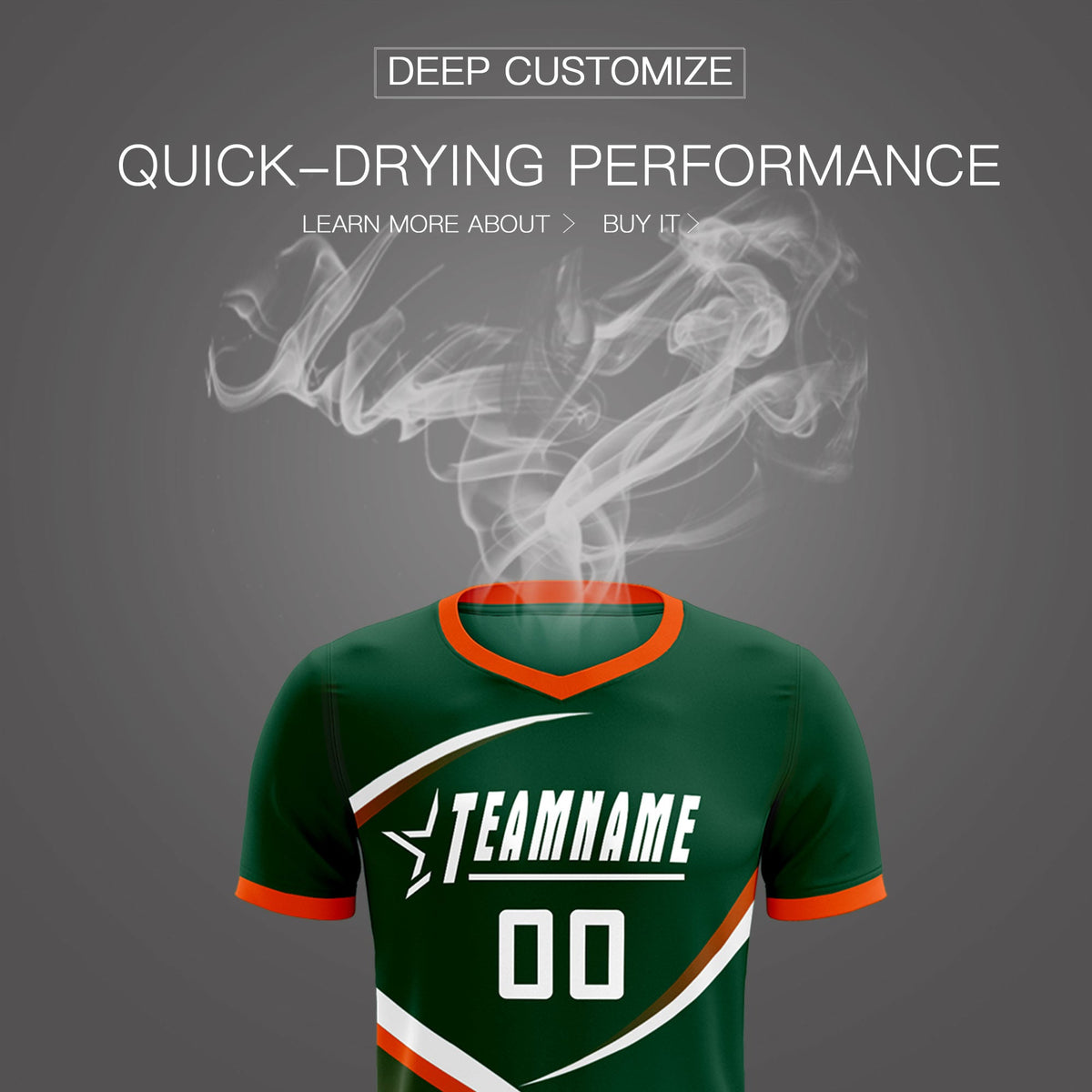 Custom Green Orange Color Block Training Uniform For Men Soccer Sets Jersey