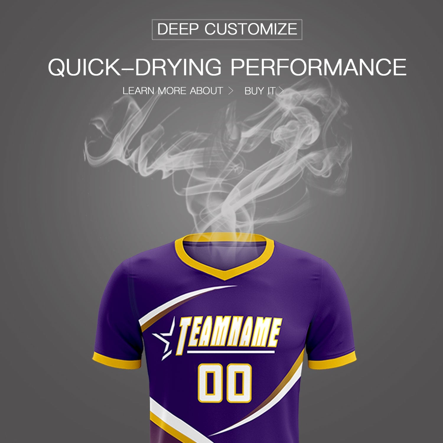 Custom Purple Gold Color Block Training Uniform For Men Soccer Sets Jersey