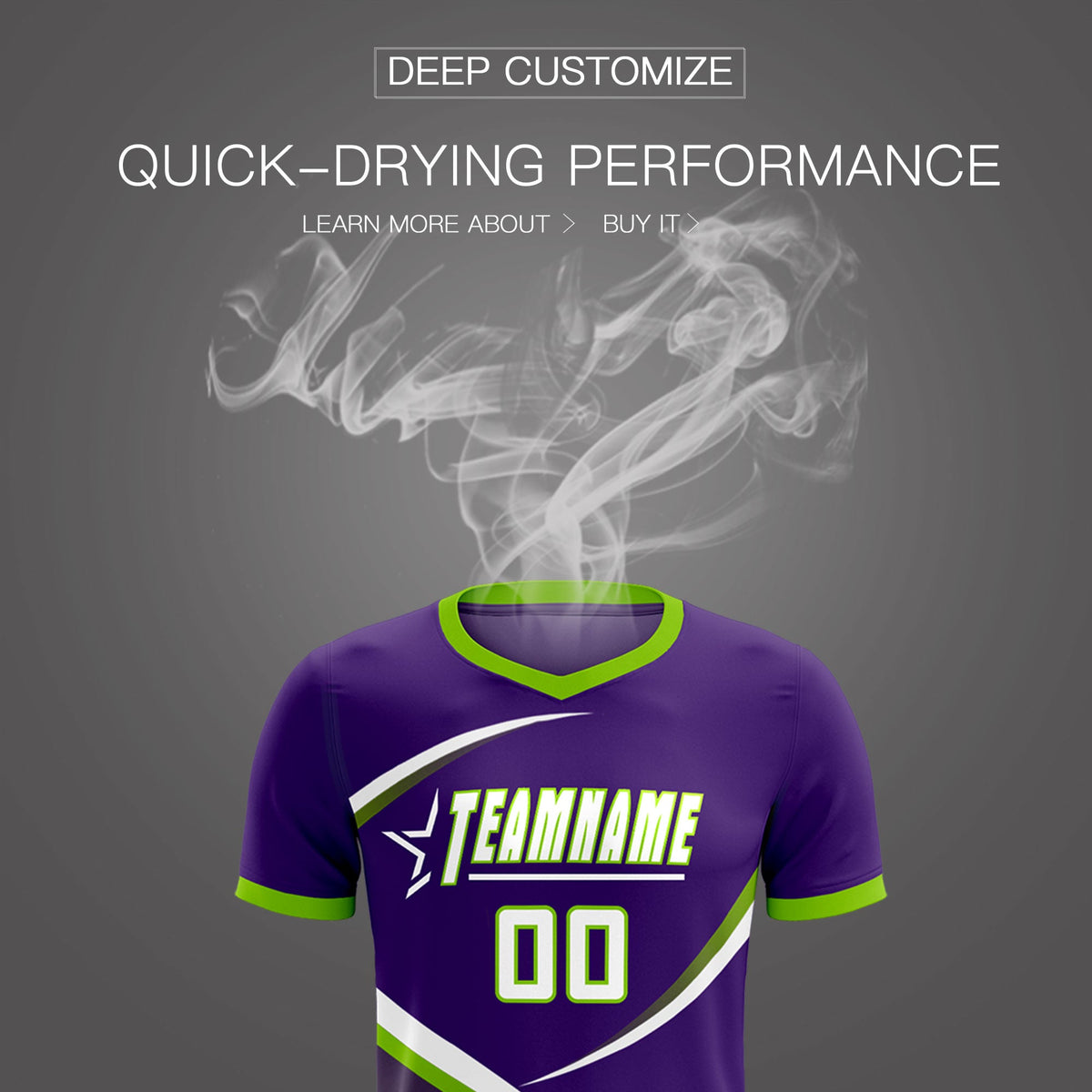 Custom Purple Neon Green Color Block Training Uniform For Men Soccer Sets Jersey