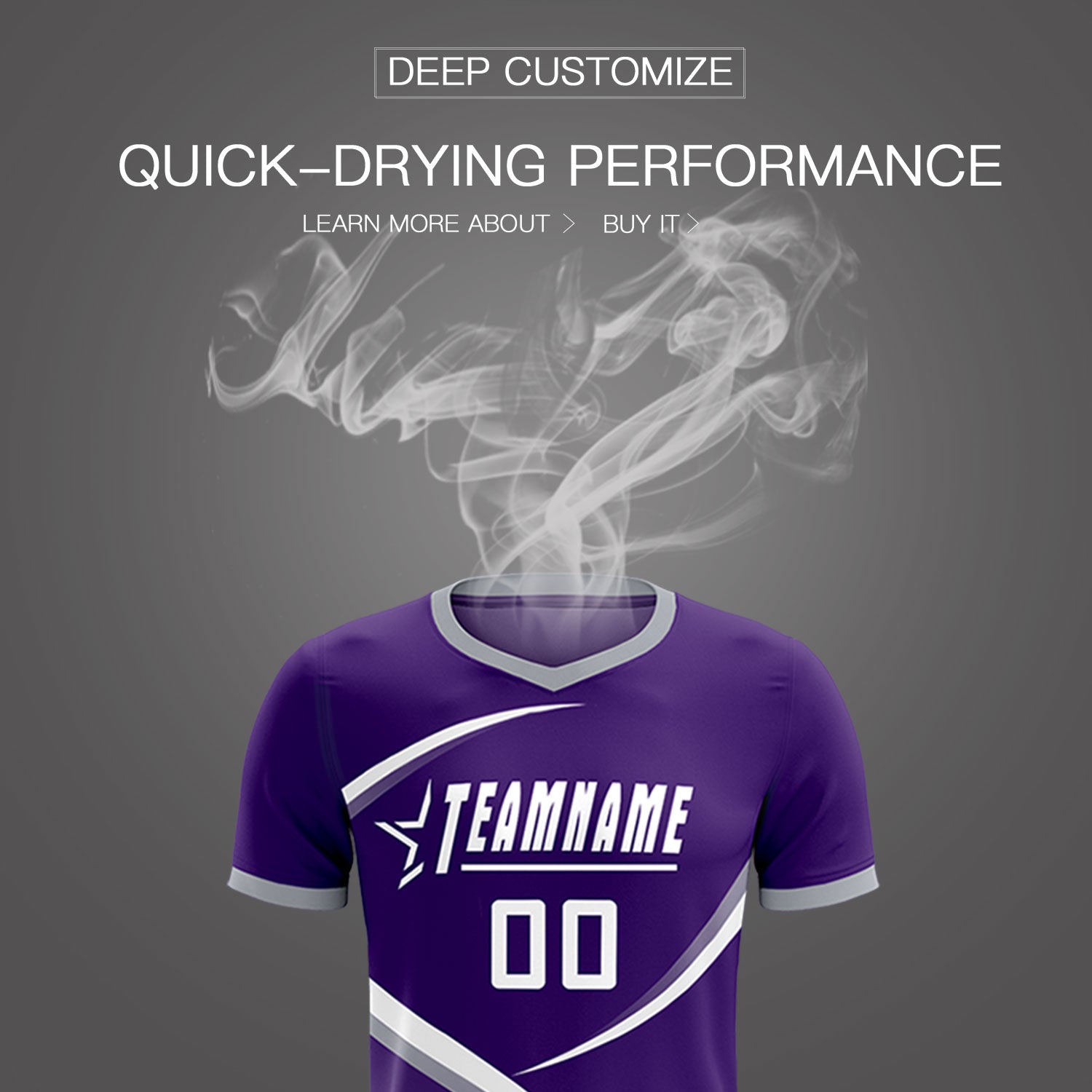 Custom Purple Gray Color Block Training Uniform For Men Soccer Sets Jersey