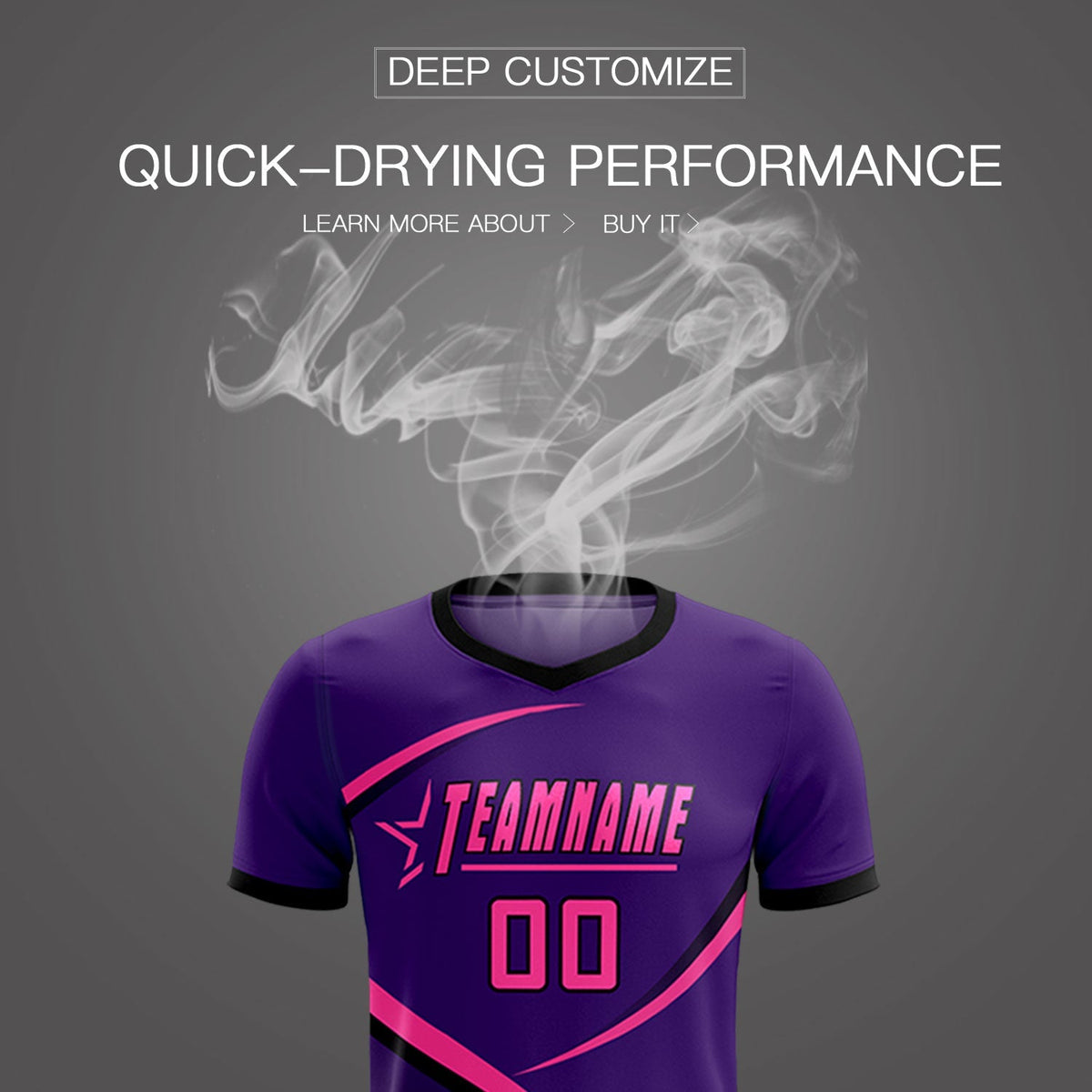 Custom Purple Black Color Block Training Uniform For Men Soccer Sets Jersey