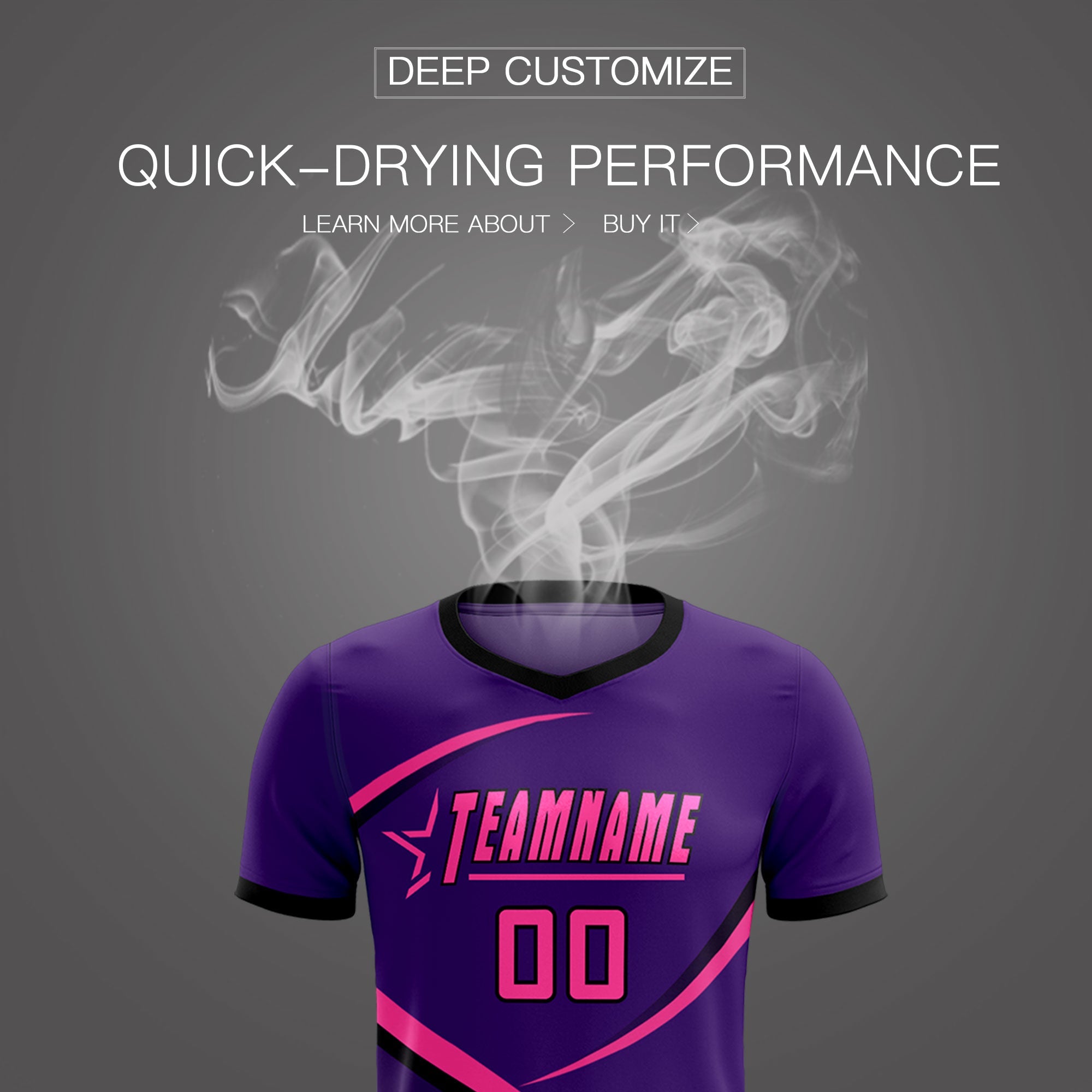 Custom Purple Black Color Block Training Uniform For Men Soccer Sets Jersey