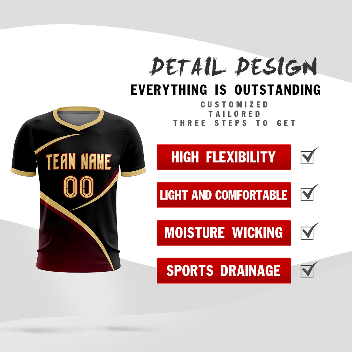 Custom Black Khaki Color Block Training Uniform For Men Soccer Sets Jersey